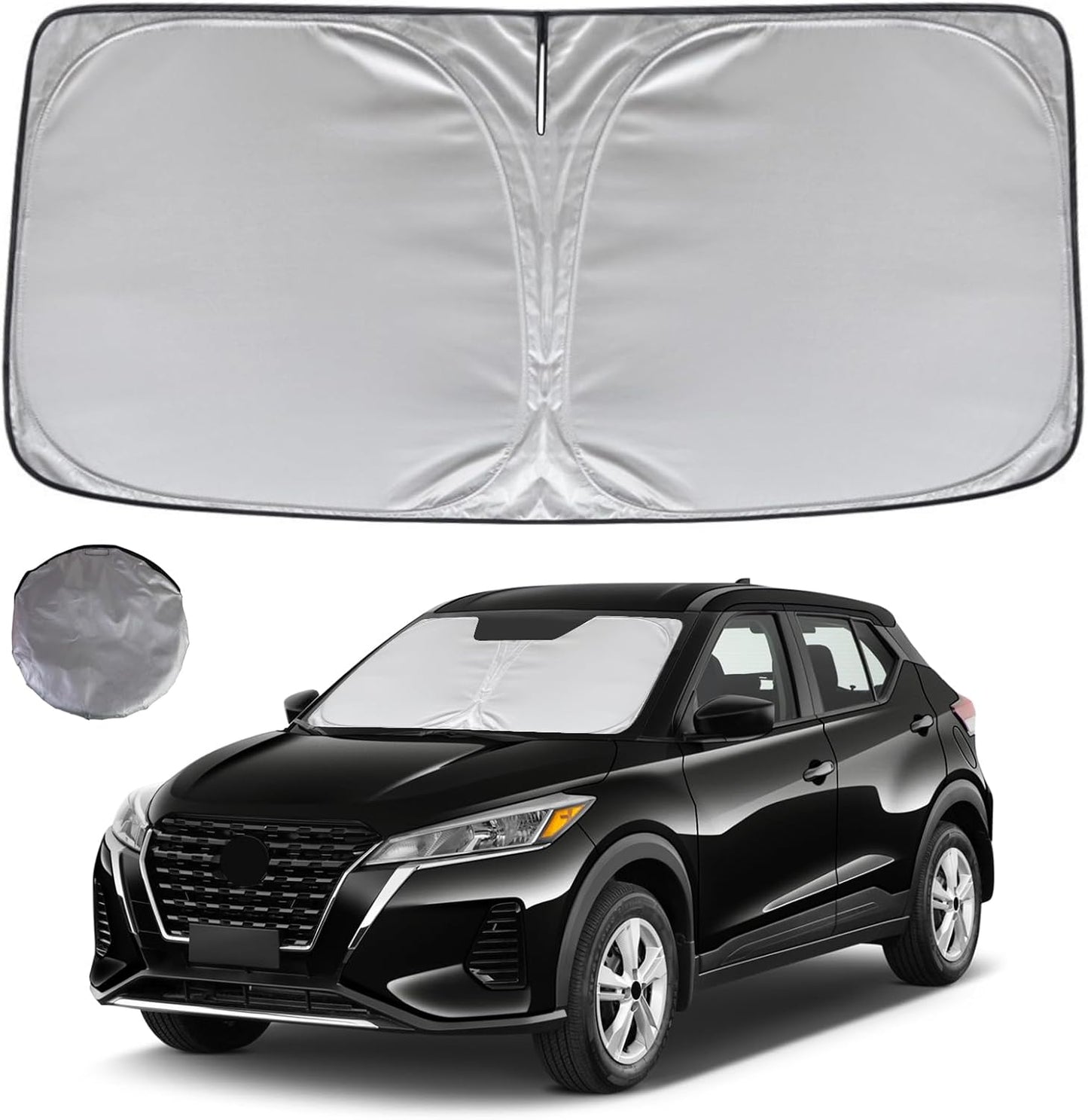 KAYZT Windshield Sun Shade for 2018-2024 Nissan Kicks Foldable Sunshade Front Window Custom Fit Car Accessories