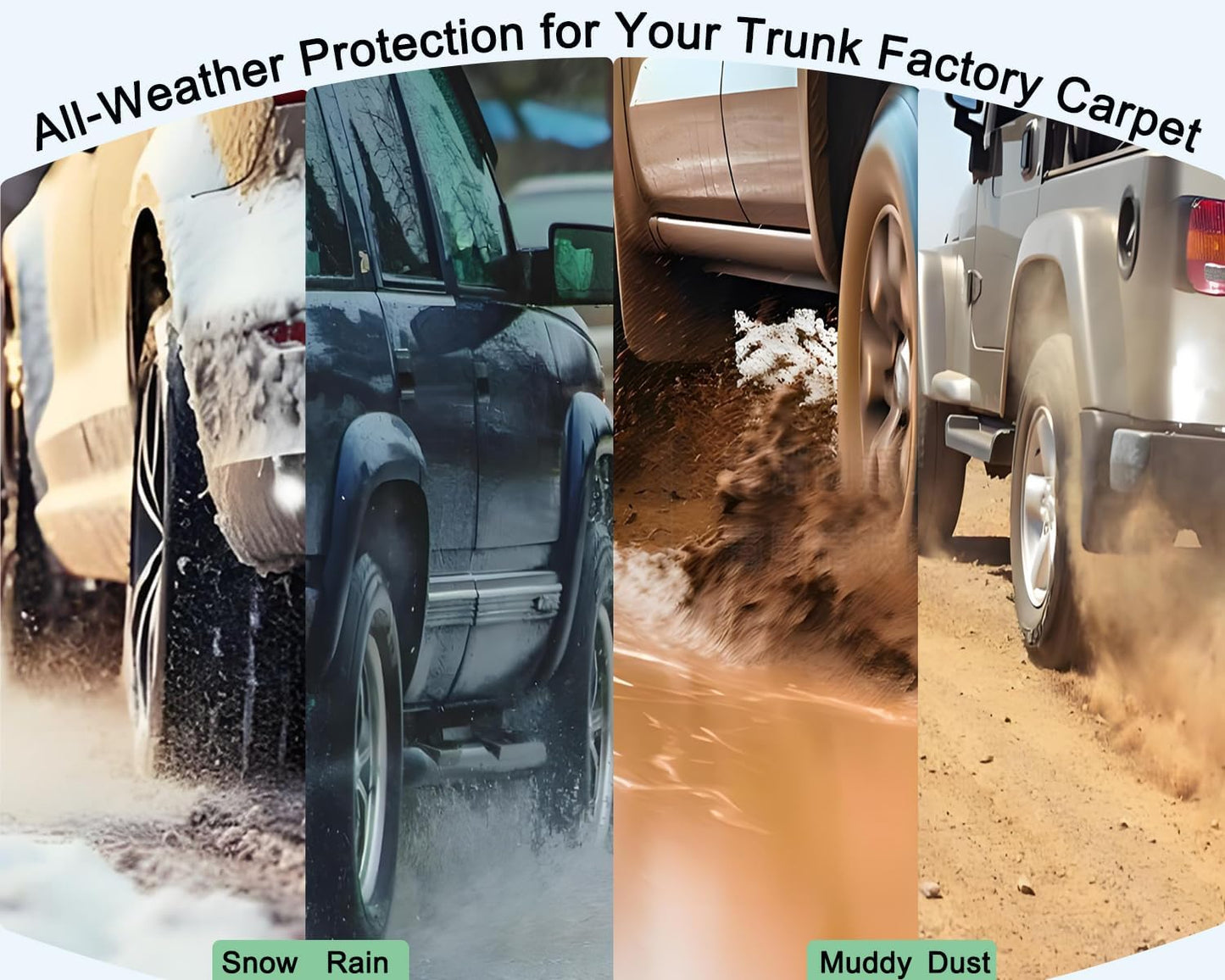 CRV Cargo Liners - All-Weather Waterproof Durable Custom-Fit 3D-Designed Protection Rear Trunk Tray Floor Mats Compatible with Honda CRV 2007-2016