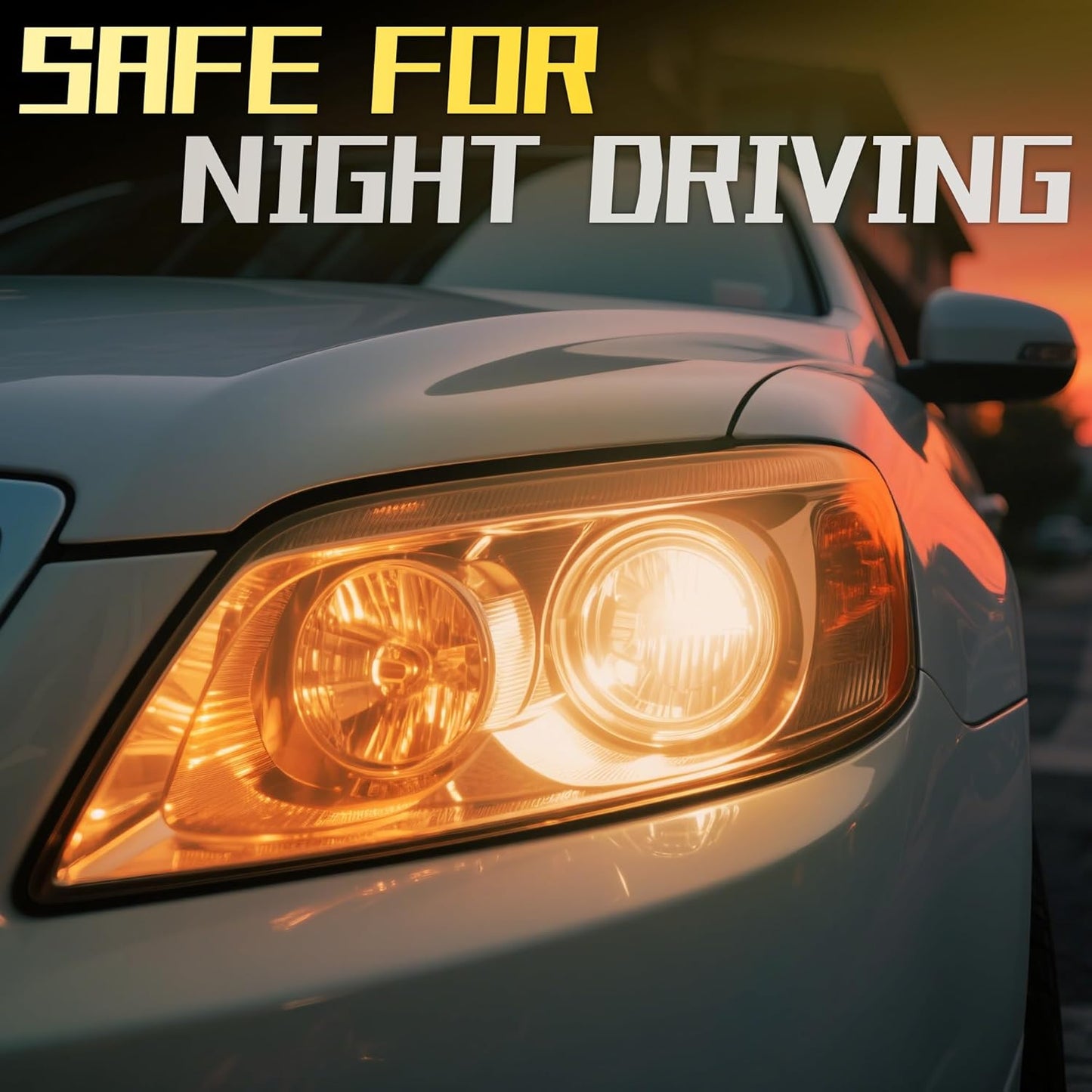 Lypumso 16 x 60 Inches Headlight Taillight Car Tint Vinyl Film, Self Adhesive Fog Lights Sticker Sheet Roll for Car Lights Cover Protection (Orange)