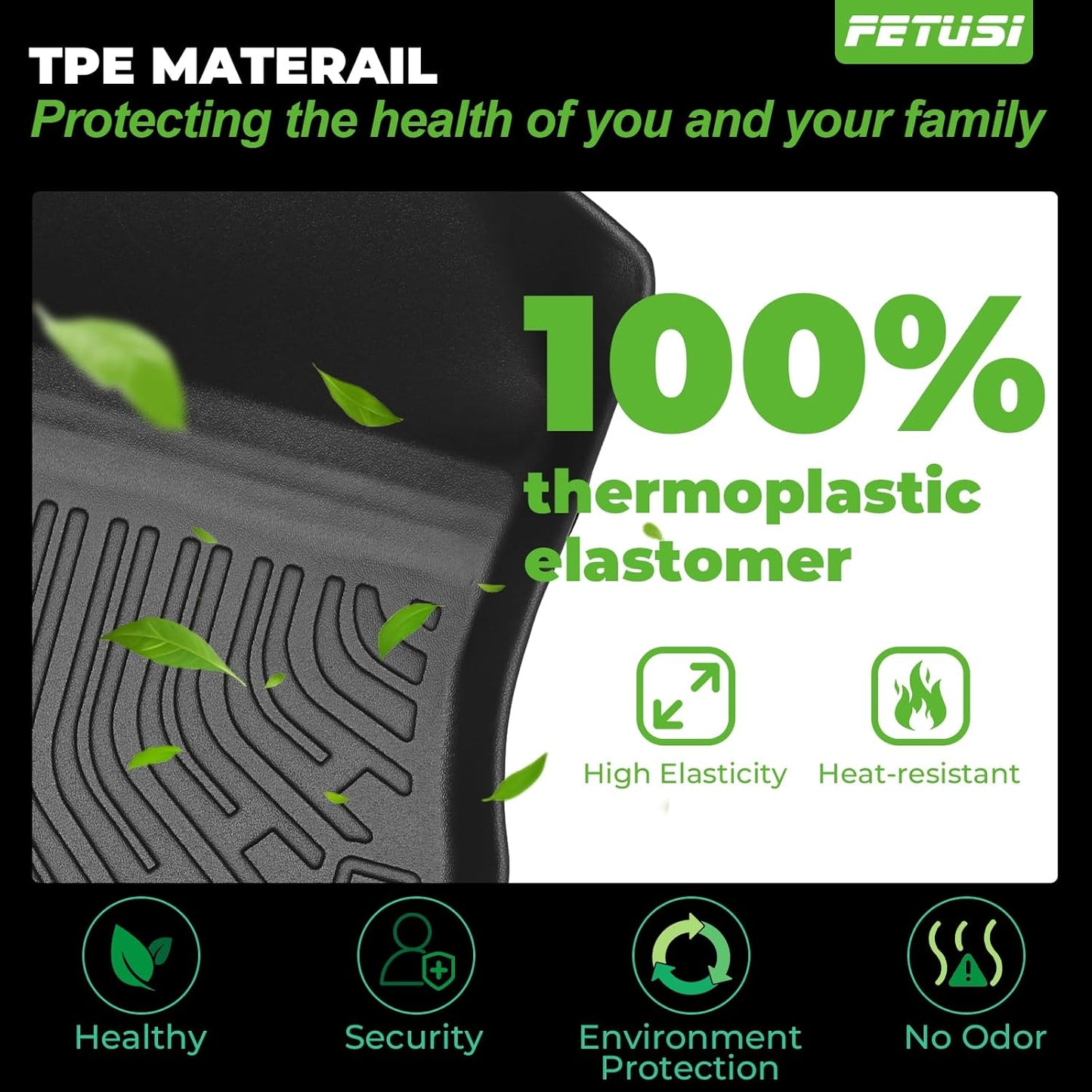 Floor Mats & Cargo Liner Custom for 2020-2025 Nissan Versa All Weather Protection TPE Floor Liners Front& Rear Row Full Set Nissan Versa Accessories,Black