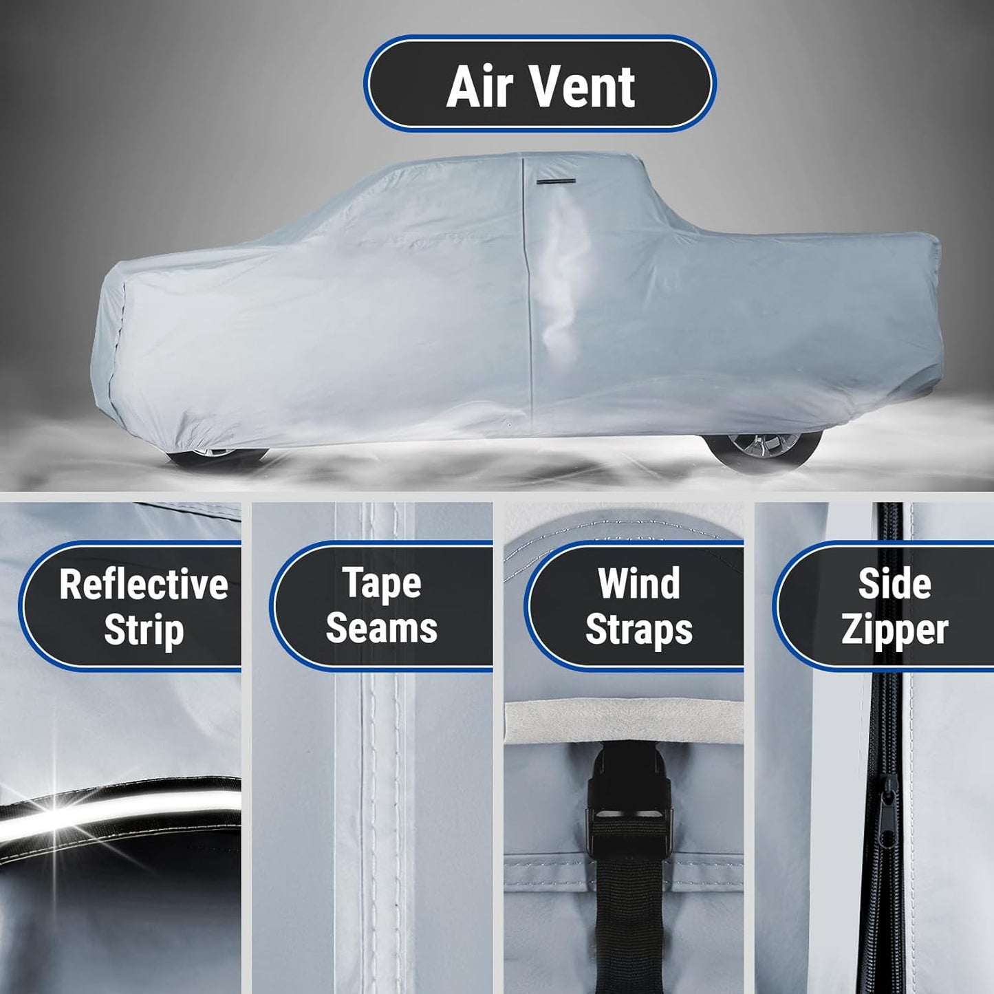 iCarCover Fits 1992-1996 F-150 Extended Cab, 8.0 ft Long Bed Ford Truck Cover Automobiles Form-Fit Padded Full Exterior Waterproof Automobiles Protection Covers