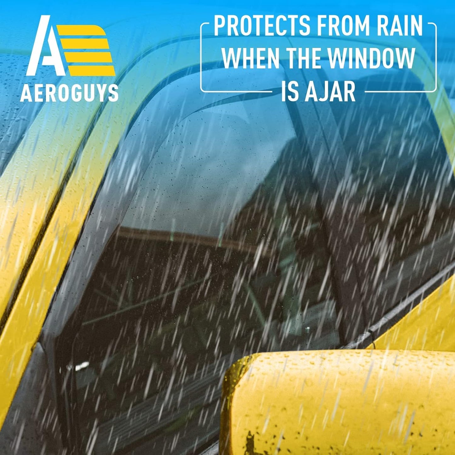 Extra Durable Window Deflectors in-Channel Window Visors Rain Guards Fit for Dodge Ram 1500 2009-2018 Crew Cab, Sun Visors, Wind Vent for Shades, Exterior Car Accessories - 4pcs. AG0029