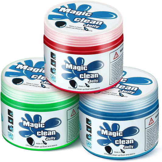 DNA MOTORING 3 Pack Car Cleaning Gels Auto Detailing Tools Cleaning Putty Car Interior Cleaner, Car Jelly Cleaner, Keyboard Cleaner, Car Cleaning Supplies Car Gifts for Men Women, TOOLS-00149