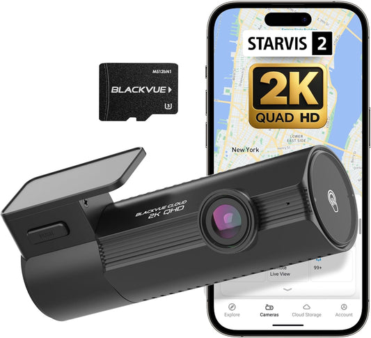BlackVue Elite 8-1CH Dash Cam – 2K QHD Front Camera with STARVIS 2 Sensor, HDR, Smart Parking Mode, Power Saving, Event Detection, GPS, G-Sensor, USB-C Installation(512GB)