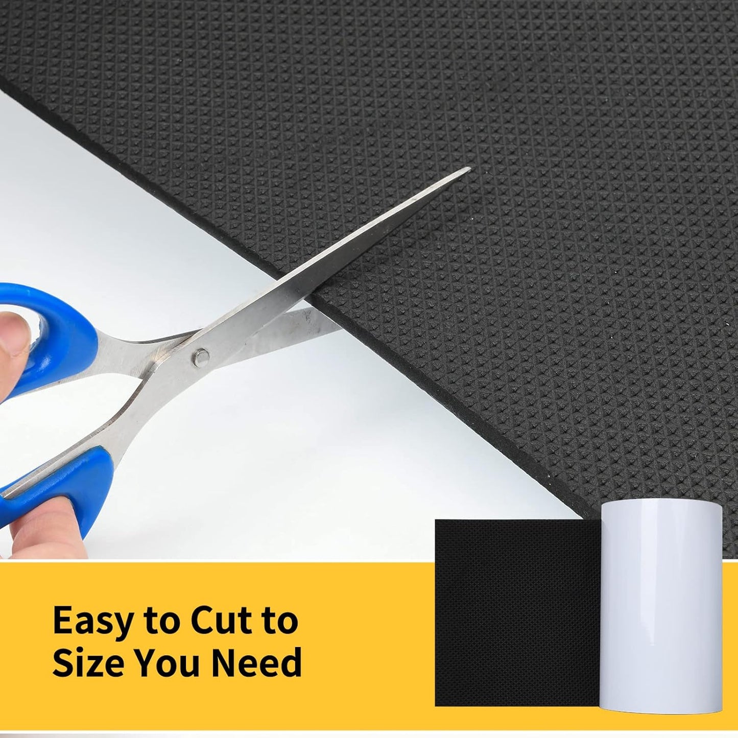 Garage Wall Protector, 2 Roll Garage Car Door Protector Bumper Guard for Car Doors Anti-Collision Waterproof Inflaming Ultra Self Adhesive EVA Foam for Warehouse (2 ROLL: 79" x 8" x 1/4")