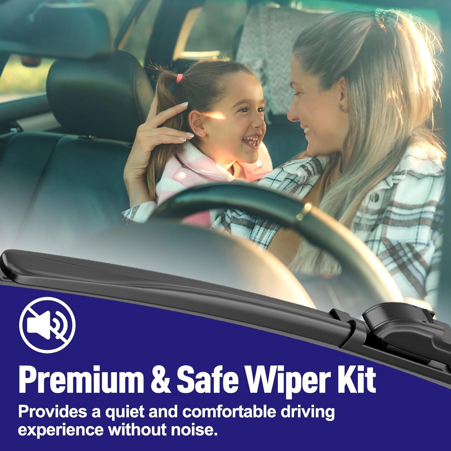 AJK Wiper Blades for INFINITI QX70 2014 2015 2016 2017, 2 Piece All Weather OEM Quality Automotive Replacement Windshield Wiper Blades for My Car