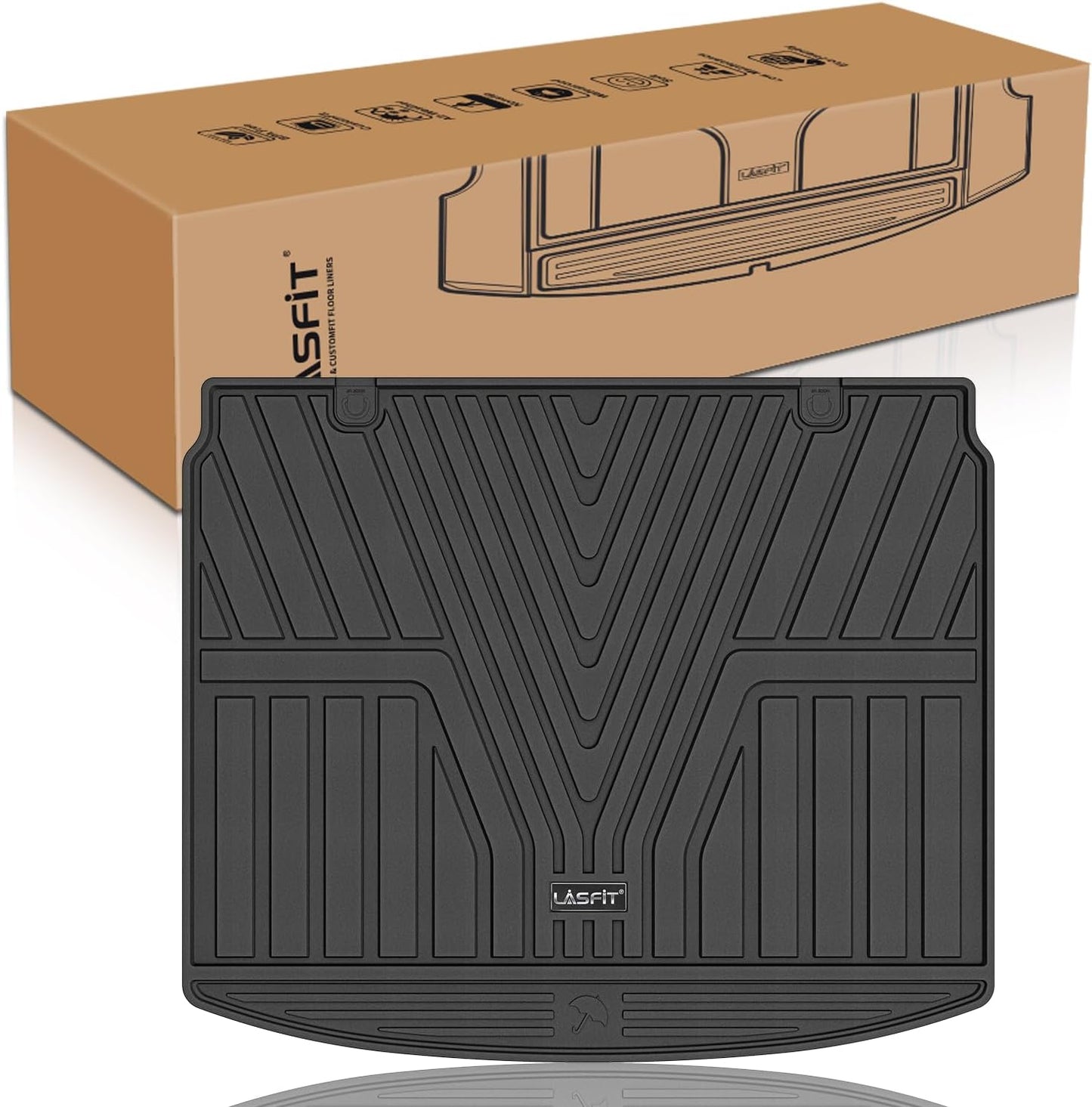 LASFIT Cargo Liner for Honda CR-V 2023 2024 2025 2026 (Include Hybrid Models) All Weather TPE Car Trunk Mat (Upper Position), Cargo Only Black