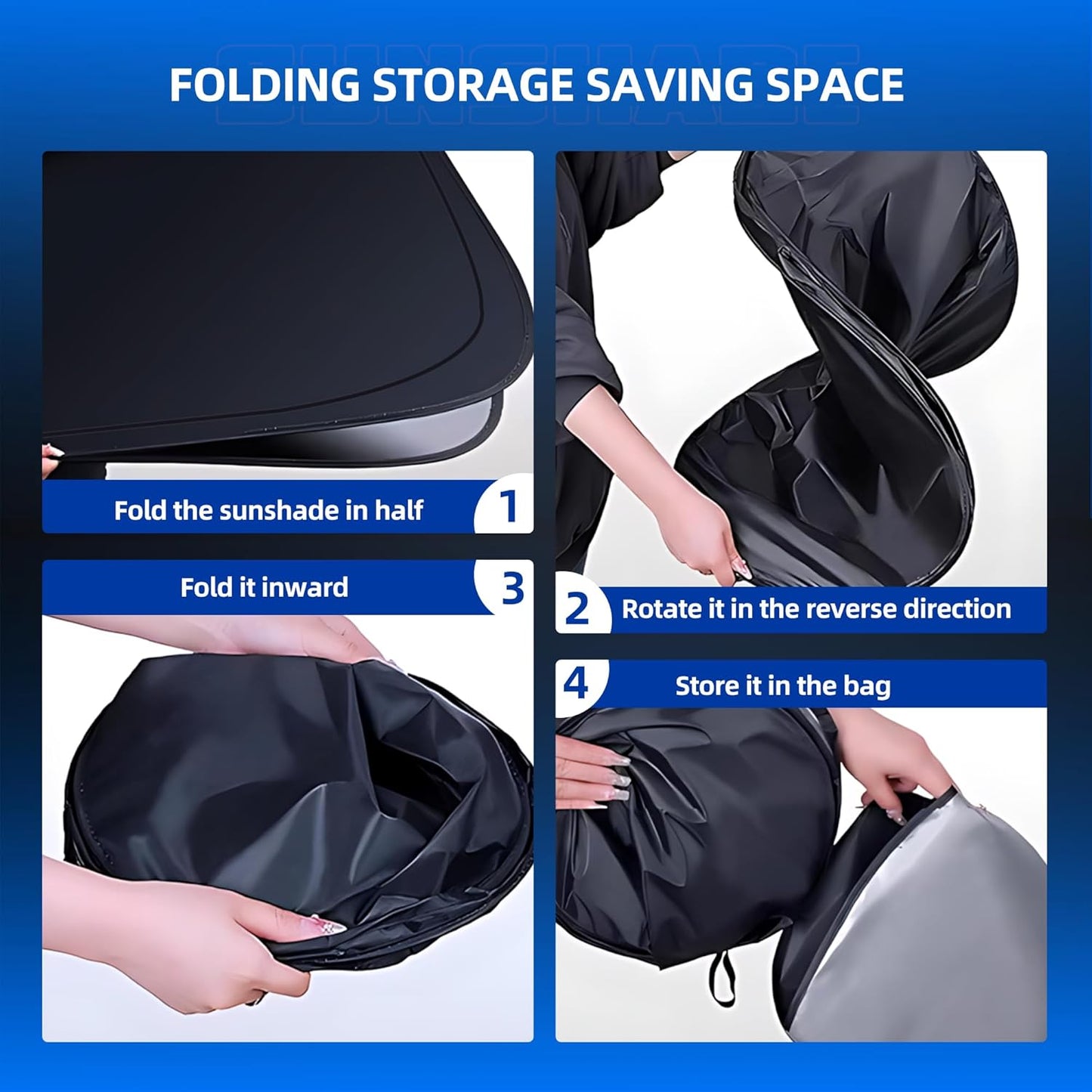 Windshield Sun Shade for Ford Expedition 2018-2025 Foldable Sunshade Custom Fit Front Window Car Interior Accessories Protector Blocks UV Rays