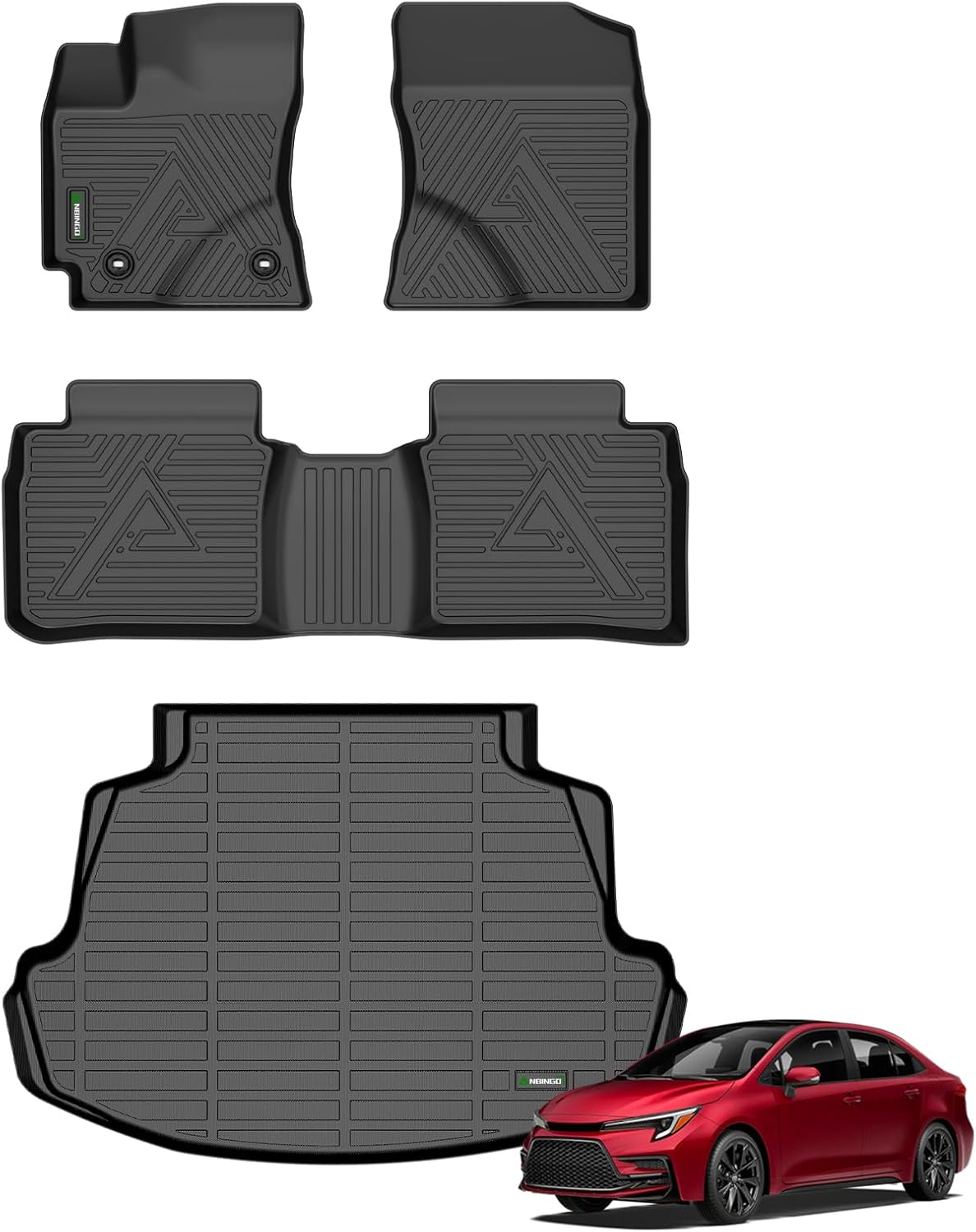 ANBINGO®-Floor Mats & Cargo Liner for Toyota Corolla Sedan 2014-2019 (Not for Hatchback or iM Models),TPE All Weather for Toyota Corolla Floor Mats,Corolla Accessories