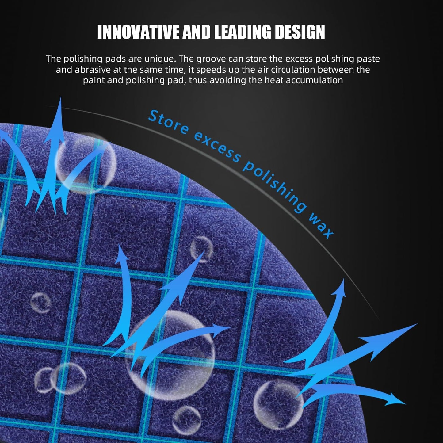 SPTA Buffing Polishing Pads Kits, with 3Pcs 5.5 Inch Polishing Pads,16oz Polishing Pad Cleaner, 2 Microfiber Towel and 1 Pad Cleaning Brush, All for Car Buffer Polisher, Polishing and Buffing