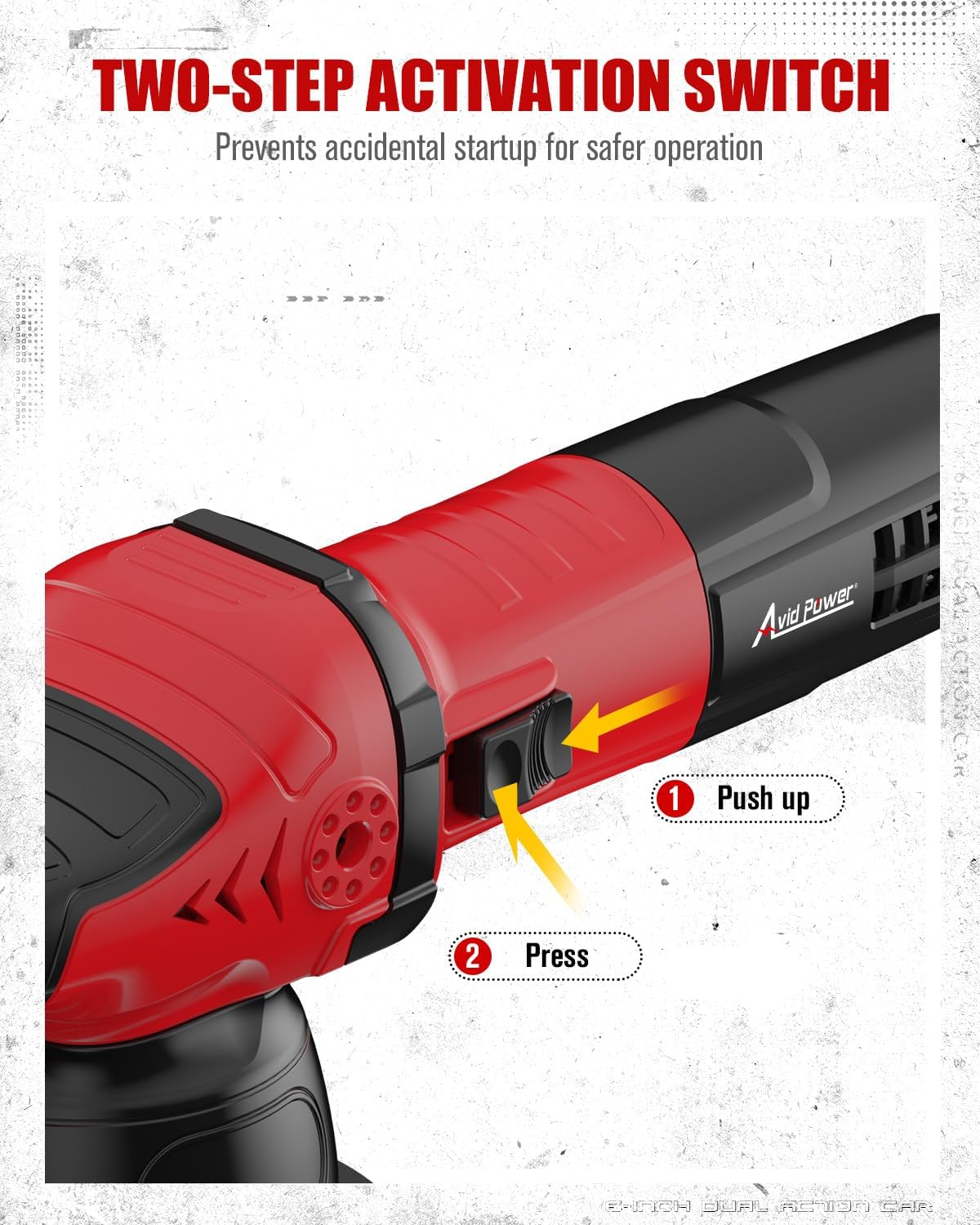 AVID POWER Dual Action Car Buffer Polisher, 6 Inch Orbital Polisher for Car Detailing with 6 Variable Speeds, Detachable Handle & 3 Polishing Pads