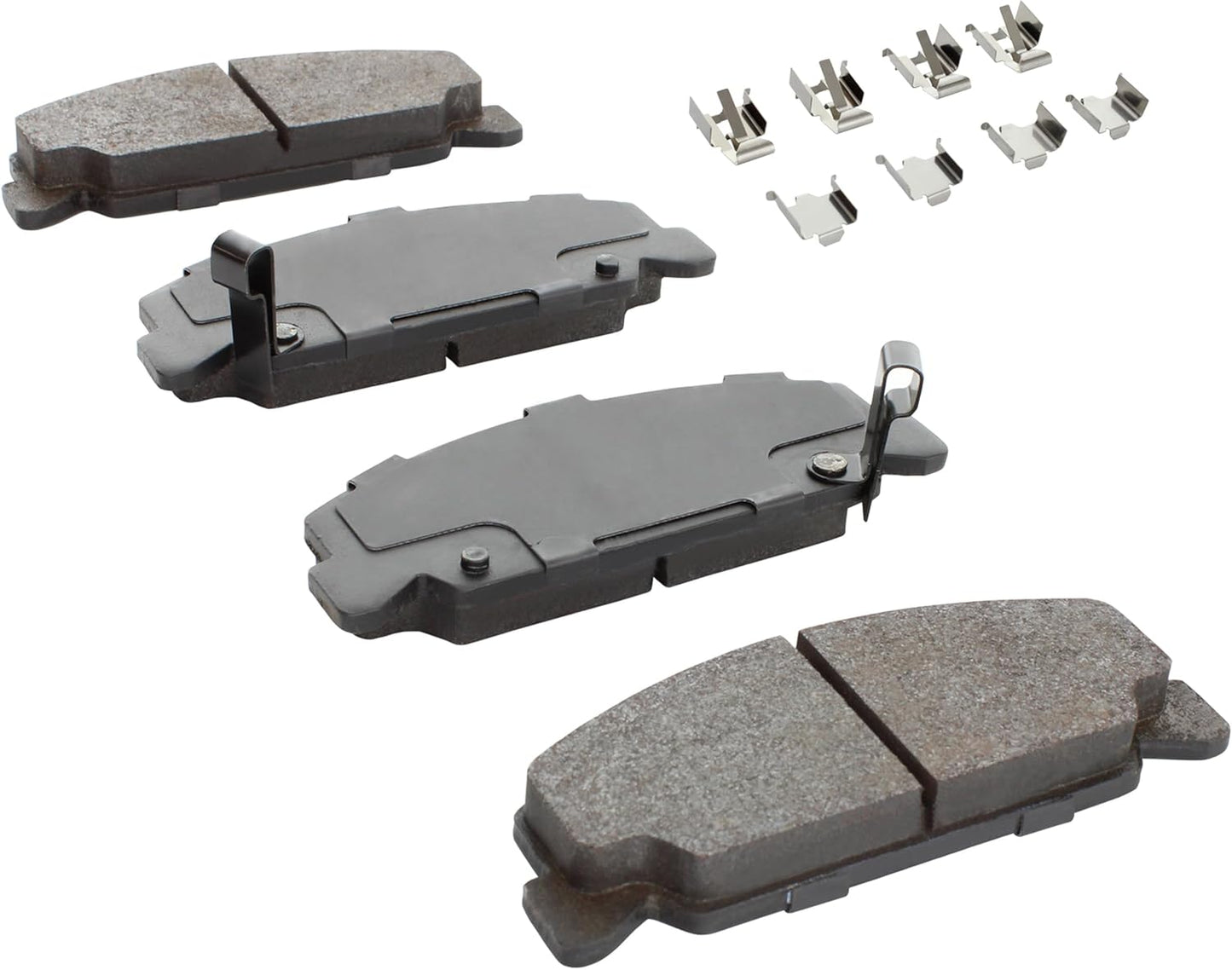 Premium Ceramic Front Brake Pads (1001-0273C) Compatible with Honda Accord 1984-1985, Honda Civic 1988-2000, Honda Civic del Sol 1993-1997, Honda CRX 1988-1991