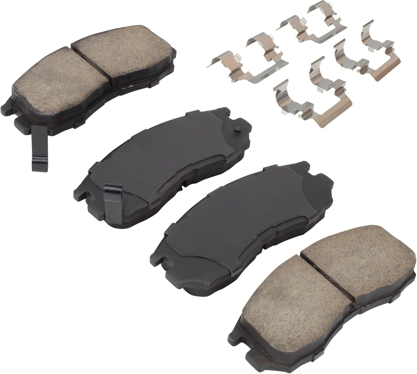 Premium Ceramic Front Brake Pads (1001-0484C) Compatible with 1990-2005 Chrysler/Dodge/Eagle/Mitsubishi/Plymouth (2000 GTX/Avenger/Eclipse/Expo/Expo LRV/Galant/Laser/Mirage/Sebring)
