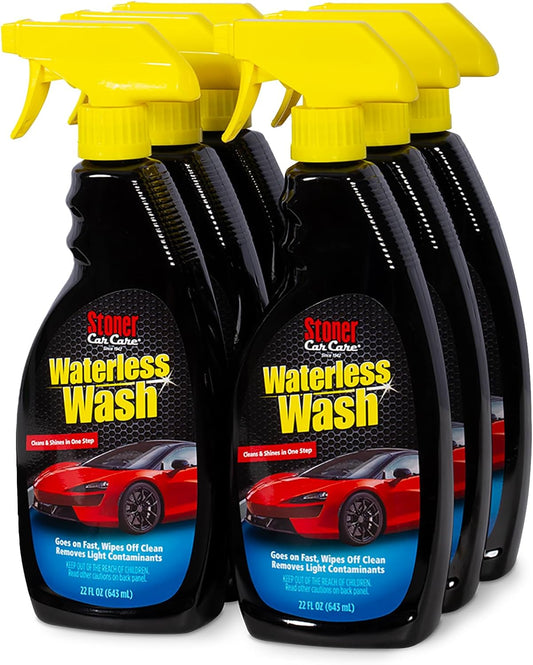 Stoner Car Care 92604-6PK Waterless Wash Car Detailing Spray – Safe, Scratch-Free Formula Quickly Cleans, Shines & Protects Cars, Trucks, Boats, Motorcycles, RVs & More – 22 Fl Oz, Pack of 6