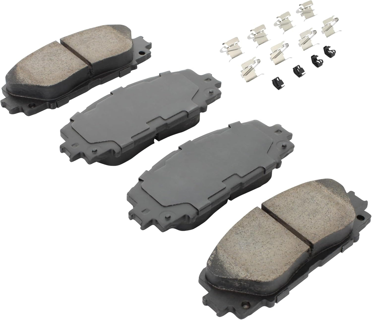 Premium Ceramic Front Brake Pads (1001-1184C) Compatible with Scion iQ 2013-2013, Toyota Prius C 2012-2019, Toyota Yaris 2007-2018, Toyota Yaris R 2016-2017