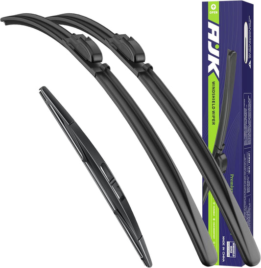 AJK Wiper Blades for Acura MDX 2007 2008 2009 2010 2011 2012 2013, 2 Piece All Weather OEM Quality Automotive Replacement Windshield Wiper Blades for My Car