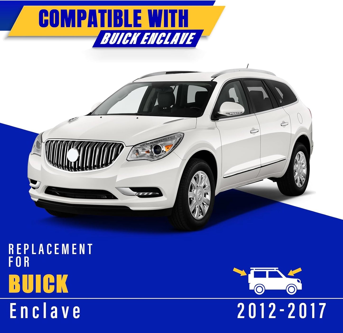 3 wipers Replacement for 2012-2017 Buick Enclave, Windshield Wiper Blades Original Equipment Replacement - 24"/21"/12" (Set of 3) Pinch Tap