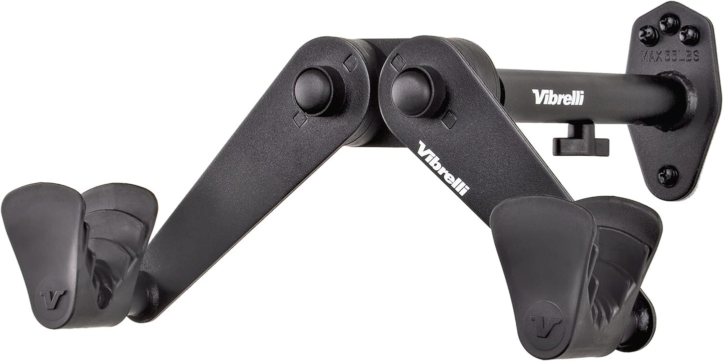 Vibrelli Bike Wall Mount - Horizontal Storage Rack for Hanging Bicycles in Garage - Adjustable Bike Hanger, Holder - Wall Bike Rack Hooks for Bicycle