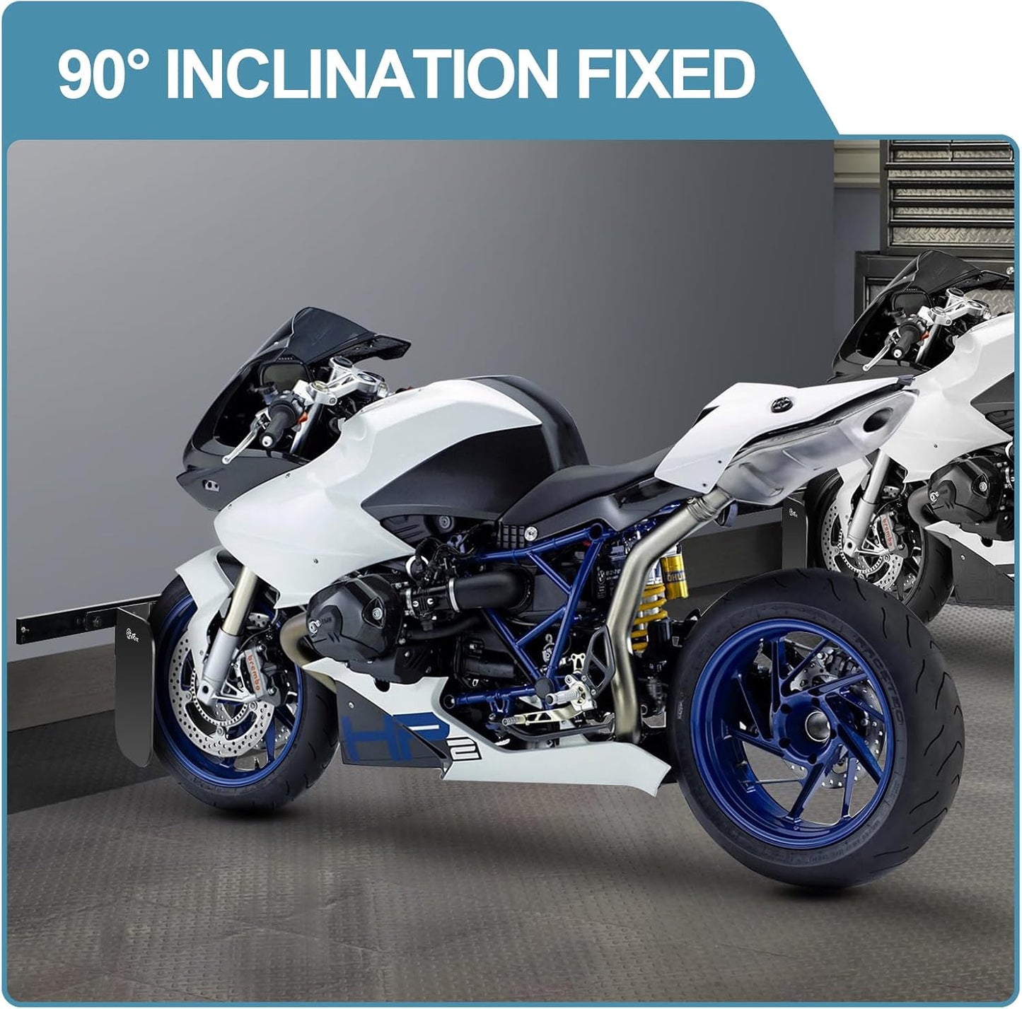 2 Pack L-Track Wheel Chock |L Track Motorcycle Wheel Chock for Dirt Bikes|L-Track Accessories for Enclosed Trailer L-Track Wall Mount Motorcycle Tire for Garages Trailers|L Track tie Down