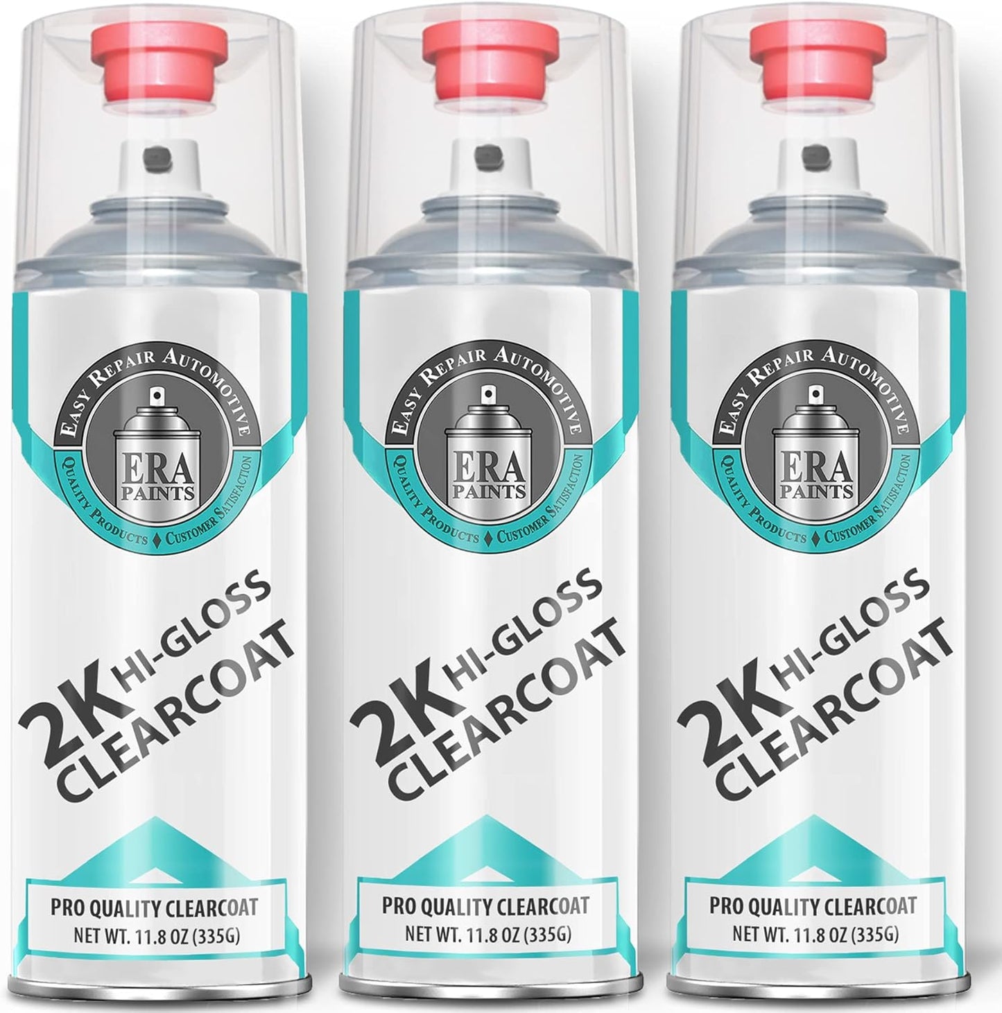ERA Paints 2K High Gloss Automotive Clear Coat Spray/Aerosol Can – Professional Quality & Finish - Easy to Use – Best Value (3 pack)