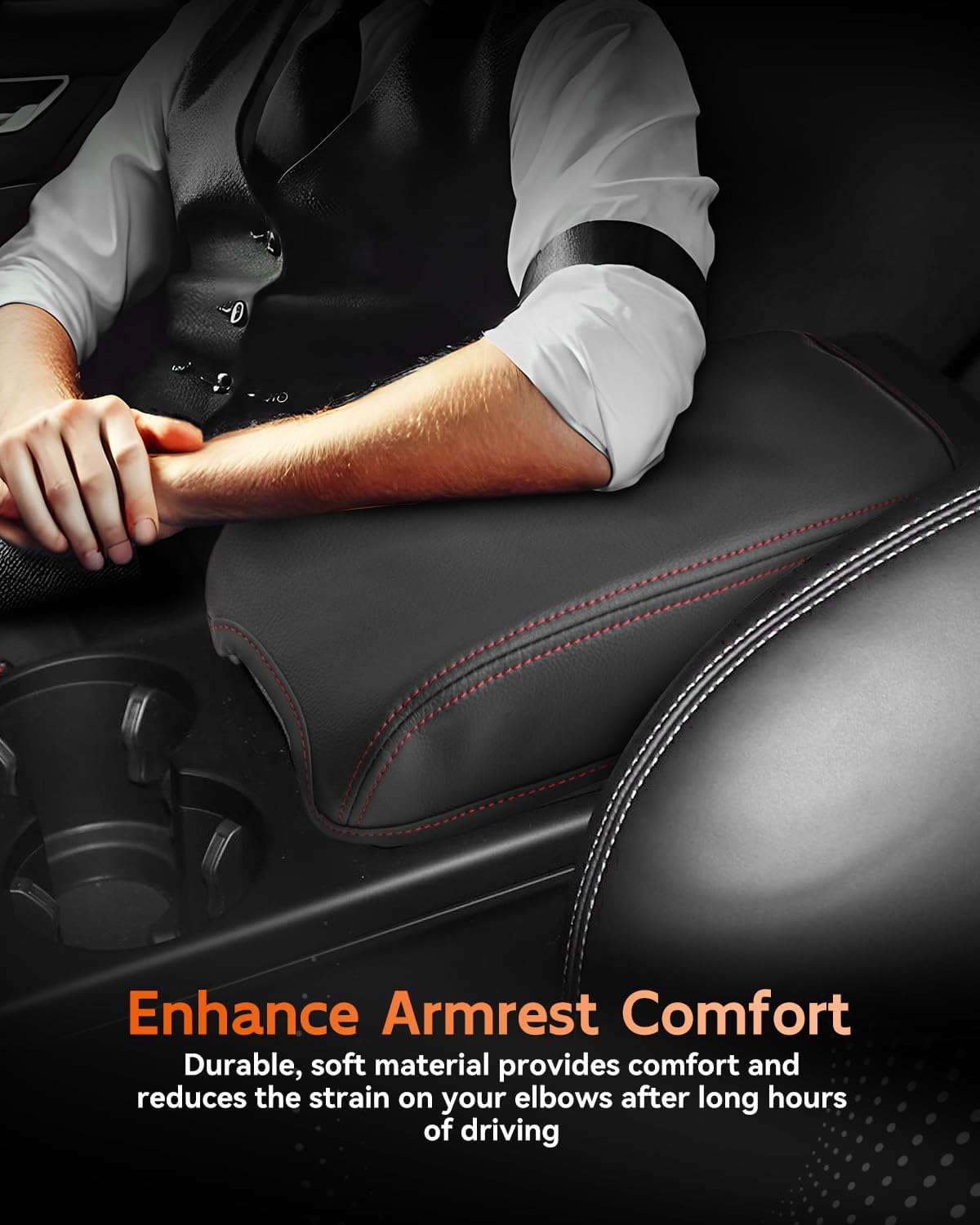 CDEFG for 2015-2025 Porsche Macan Center Console Cover Armrest Cover for Macan (Base, T, S, GTS) 2020 2021 2022 2023 2024 2025 Accessories Console armrest Protector