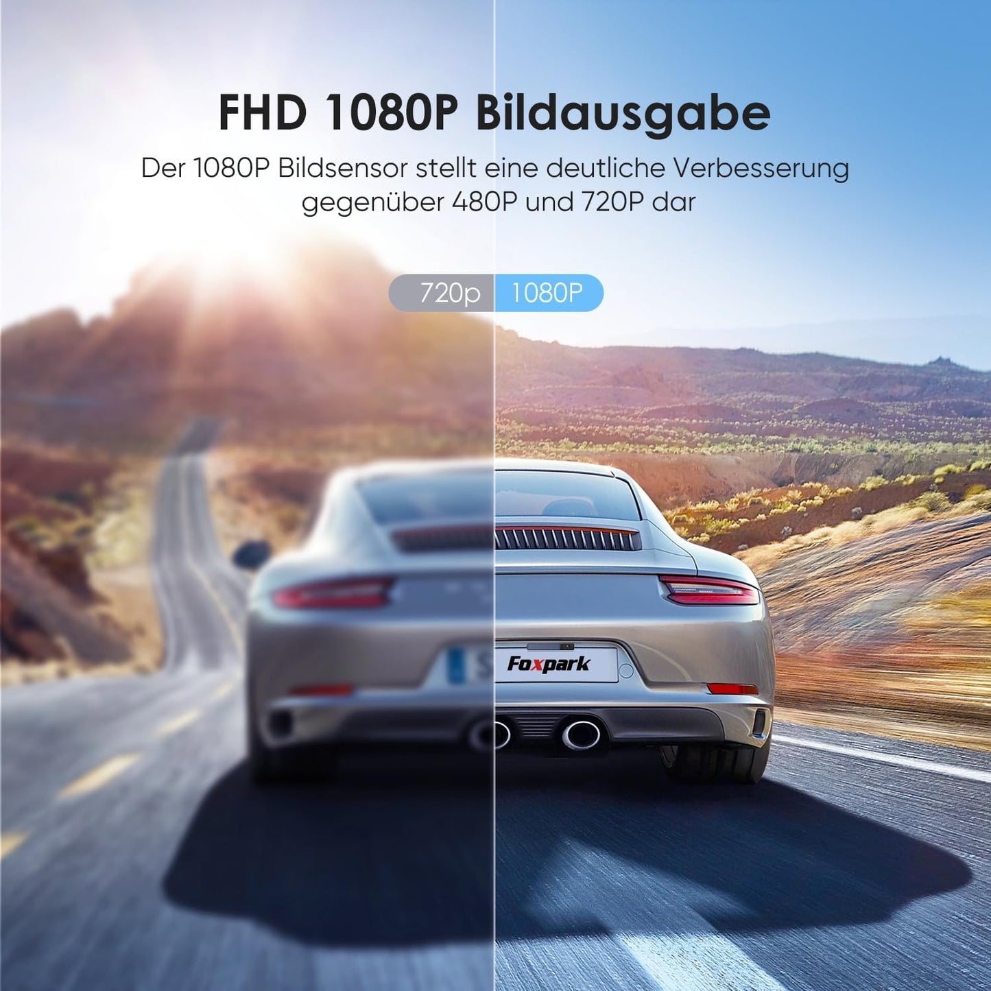 Solar Wireless Backup Camera, 1080P 5'' Monitor Back Up Camera Systems Wireless, 3 Mins DIY Installation, Reverse Camera for Car, Truck, Van, RV (S3)