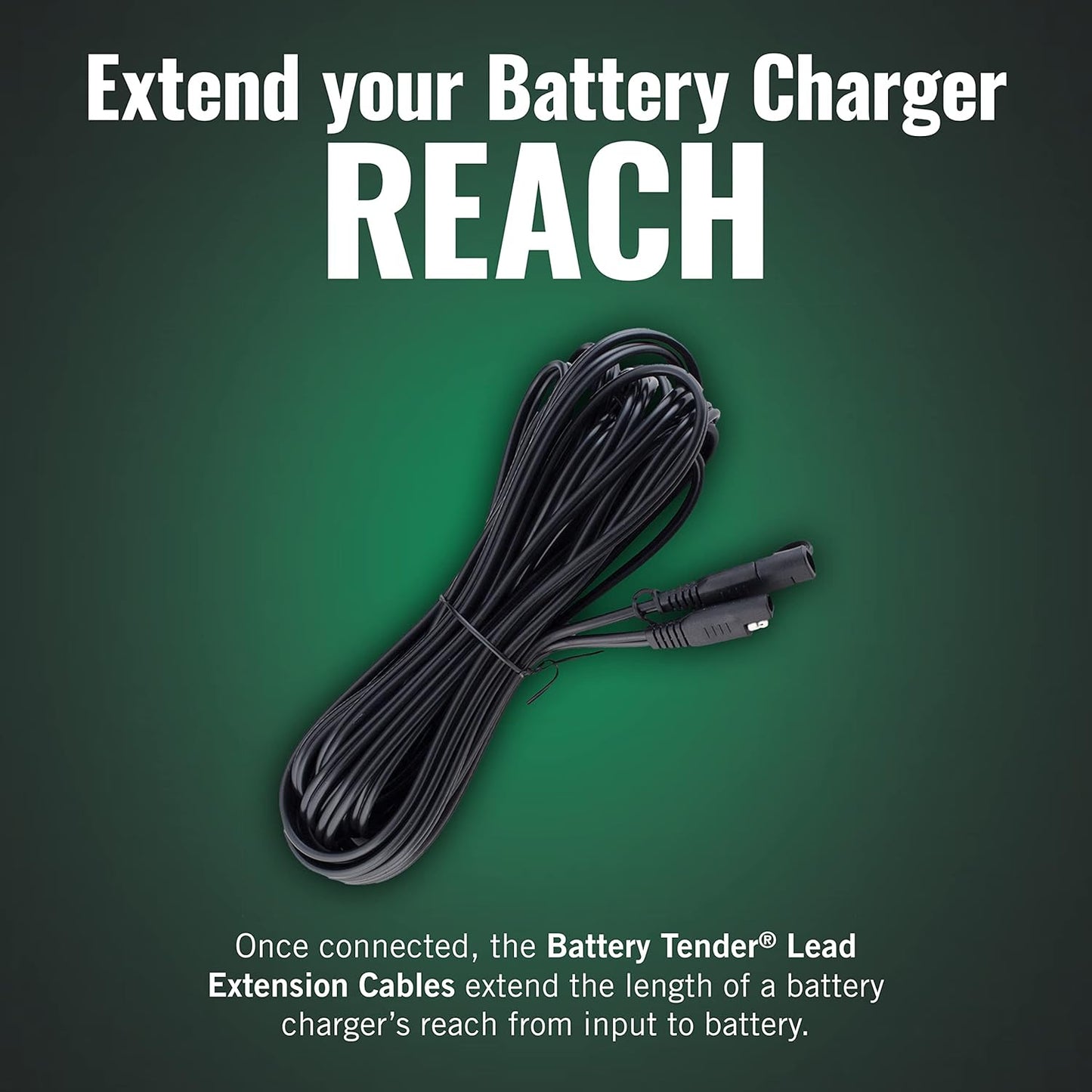 Battery Tender 25 Foot Extension SAE Cable 4 Pack - Designed for Use with Battery Tender Chargers - Quick Connect Plugs for Easy Connection to Motorcycle, Cars, ATVs and More - 081-0148-25-BG4