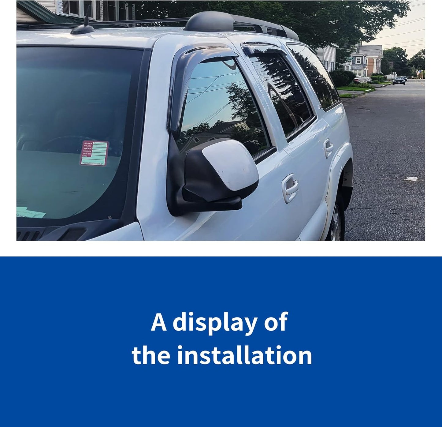 Smoke Sun/Rain Guards Window Visor Compatible with 2014-2018 Chevy Silverado/GMC Sierra Double Cab Wind Deflector 4pcs 94528