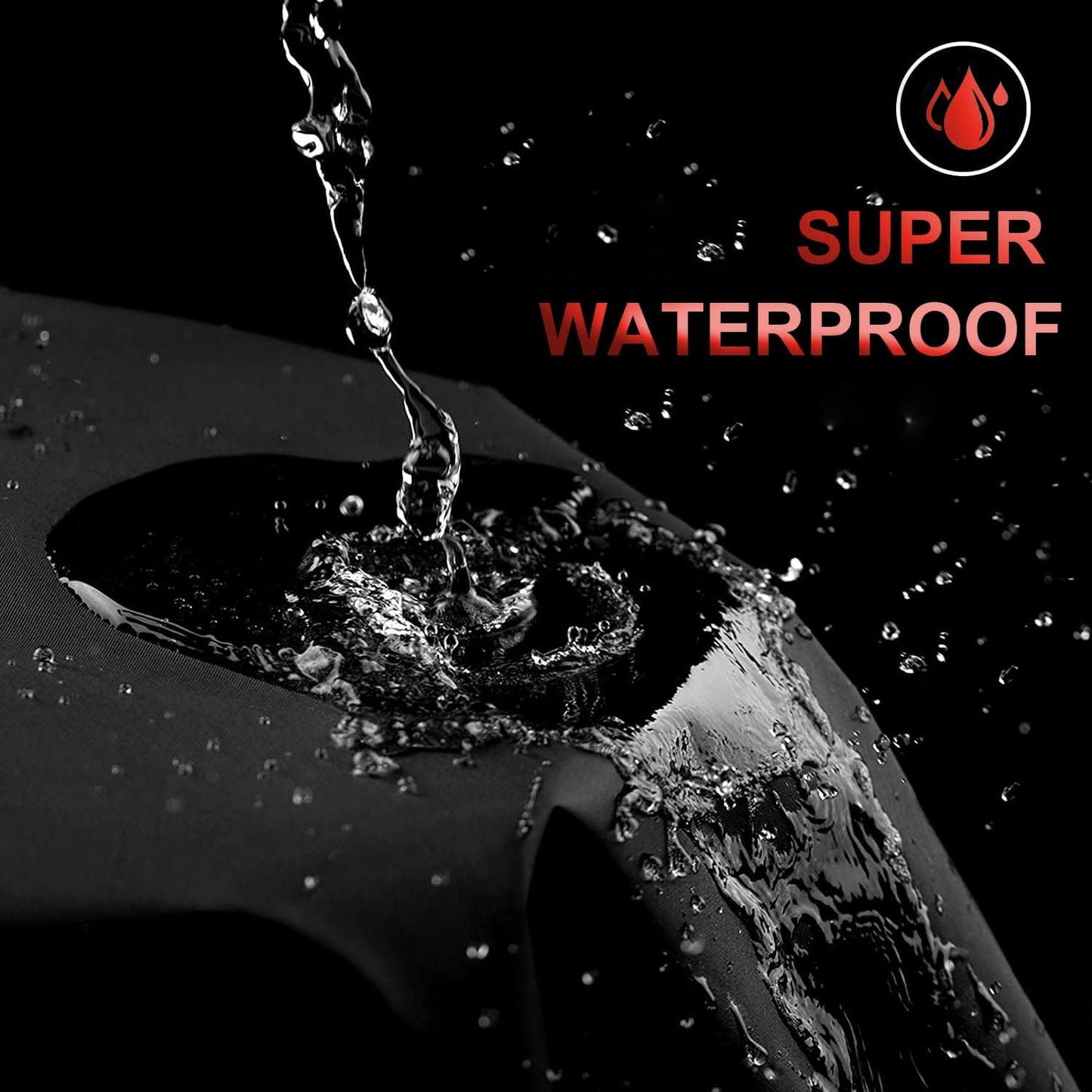 Comnova Motorcycle Cover 91 Inch - 600D Outdoor Moped Cover with Lock Hole Universal Fit, Heavy Duty & Waterproof Motor Cycle Protection for Harley, Honda, Kawasaki, Fit Up to 91" Motorcycles