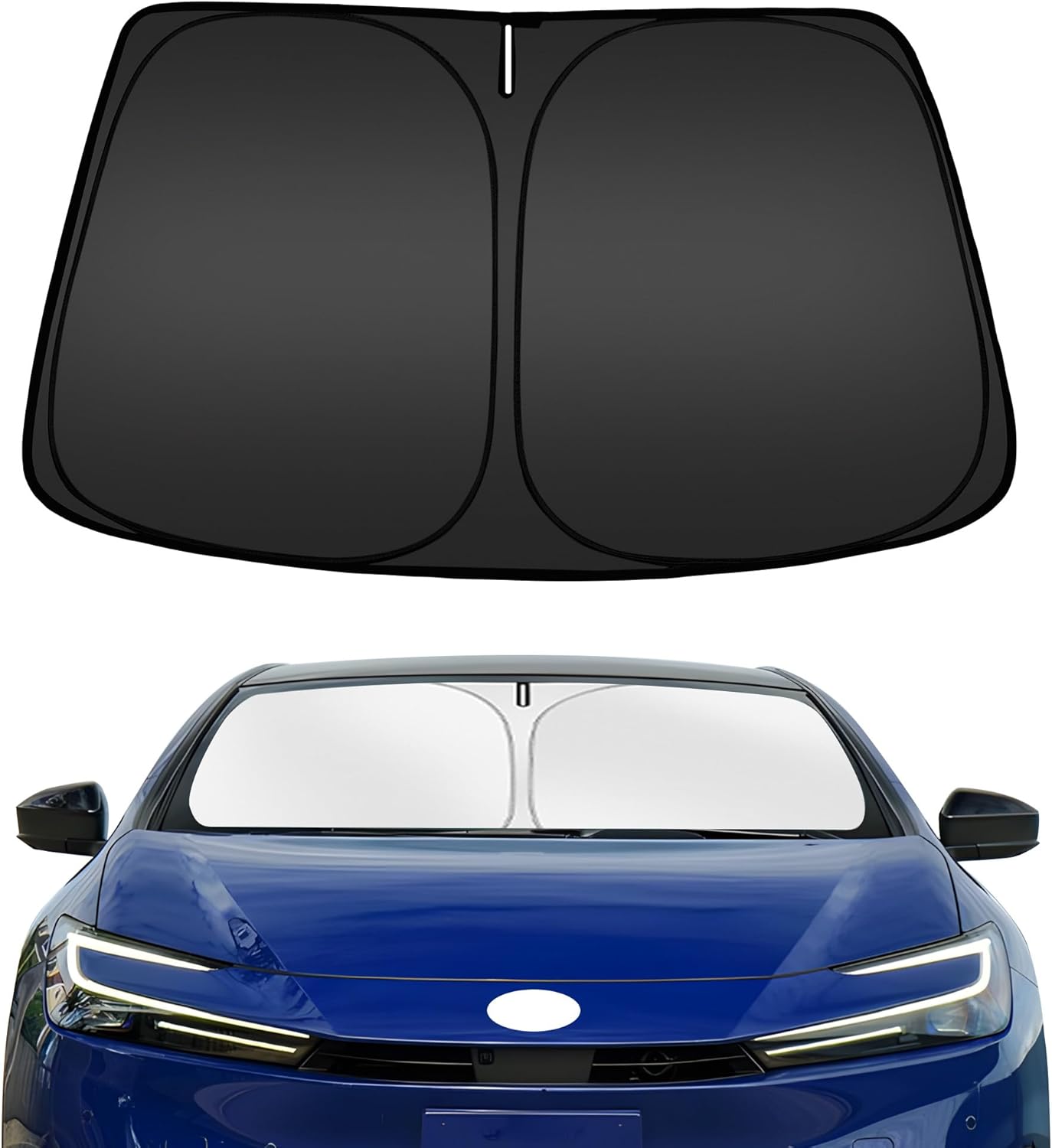 ARISMOTOR Windshield Sun Shade for Toyota Prius/Prius Prime Hatchback 2023-2025, Custom Fit Foldable Front Window Sunshade Sun Visor Protector, Block UV Rays Keep Your Car Cooler