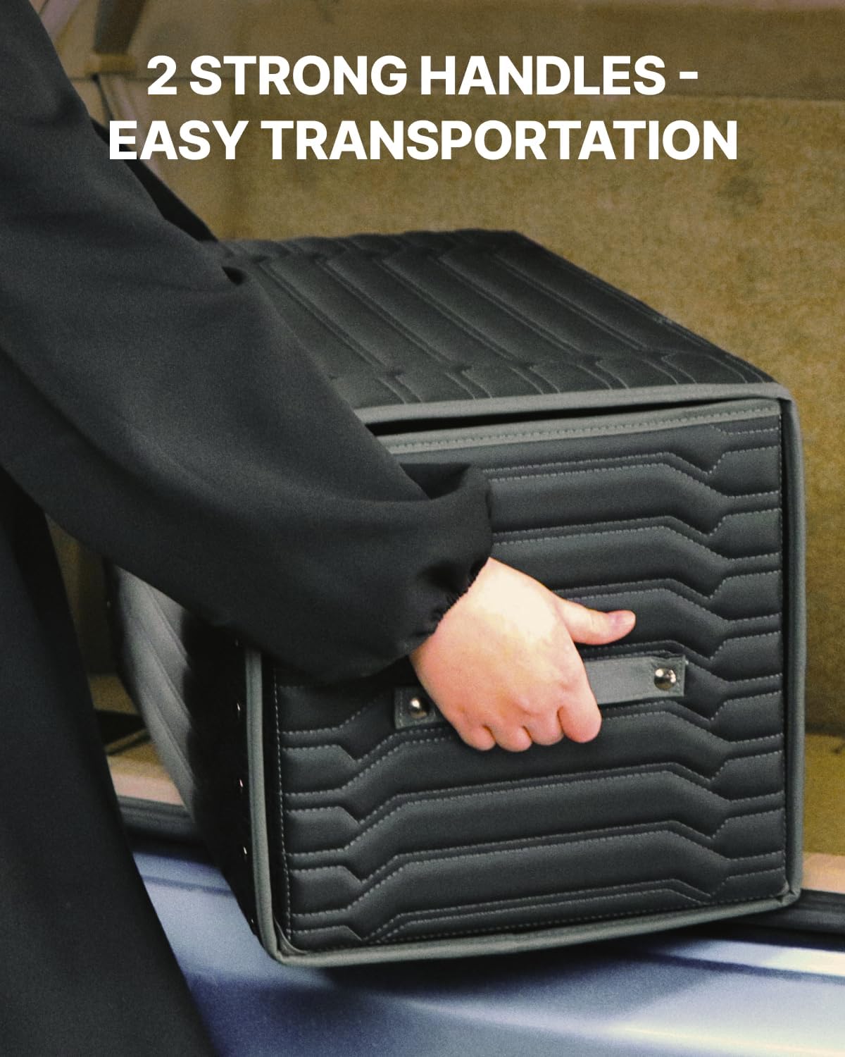 Foldable Trunk Organizer For Car - Trunk Organizers Car Storage - Collapsible Auto Trunk Organizer With Lid - Small And Large Cargo Organizer - Trunk Organization (Highway 17+21)