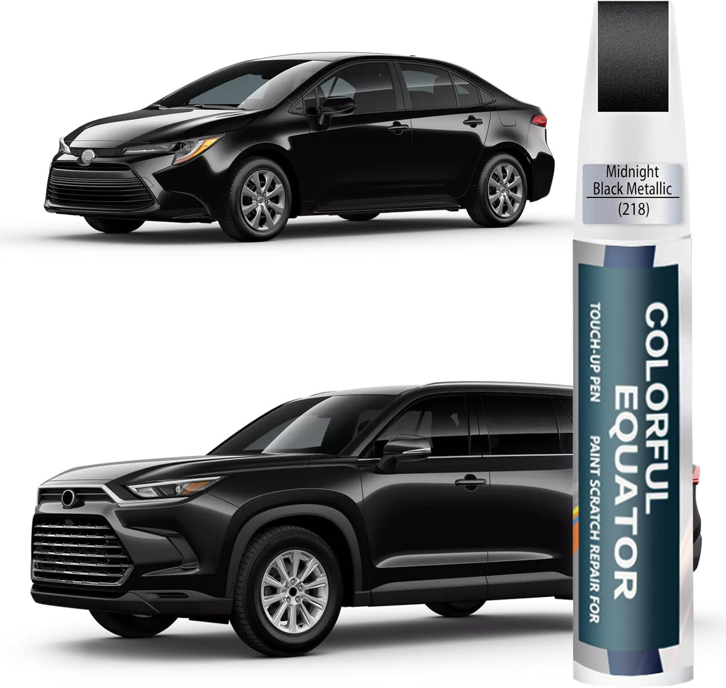 218 Attitude/Midnight Black Metallic Touch Up Paint for Toyota, Car Paint Pen Scratch Repair Two-In-One Touch Up Paint, Premium Car Scratch Remover for Deep Scratches