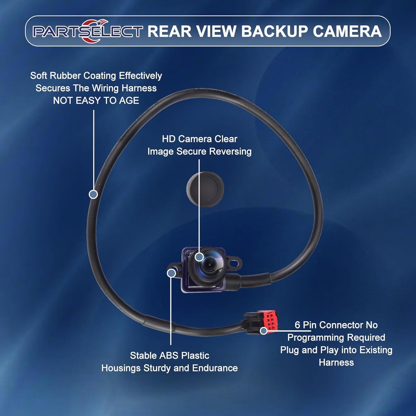 Rear View Backup Camera Replacement for Ram ProMaster 1500 2500 3500 2018 2019 2020 2021 3.6L V6 Back Up Camera Replaces OE 68417057AA