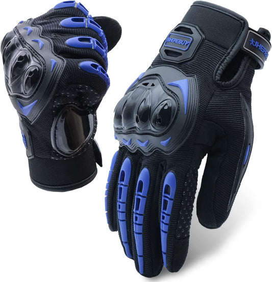 Motorcycle Gloves Touch Screen Full Finger Riding Gloves Knuckle Protection for Men and Women for Dirt Riding, Road Racing, Cycling, Climbing Work Outdoor Sports