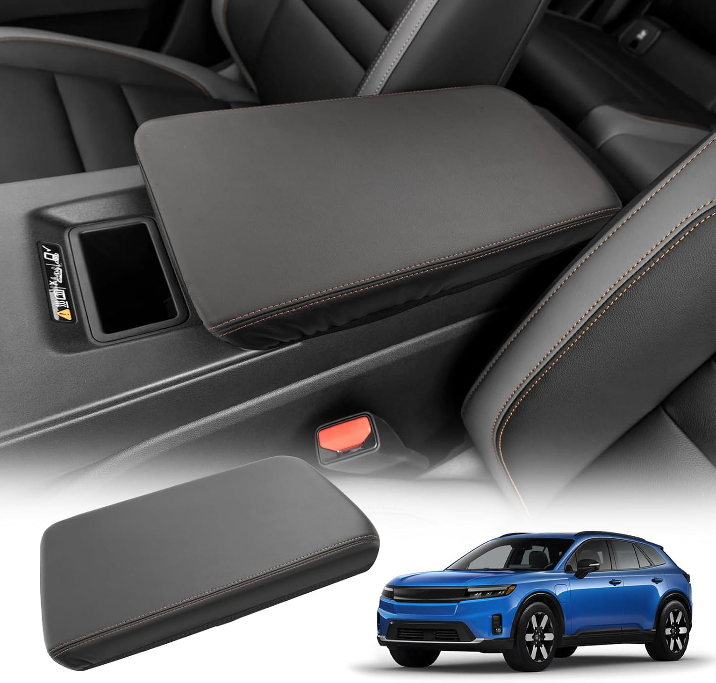 LUWU 2024 2025 Prologue Center Console Cover Compatible with 2024 2025 Honda Prologue Accessories 2025 Prologue EX/Touring/Elite Armrest Cover Center Console Pad Armrest Console Cover (Thin Black)