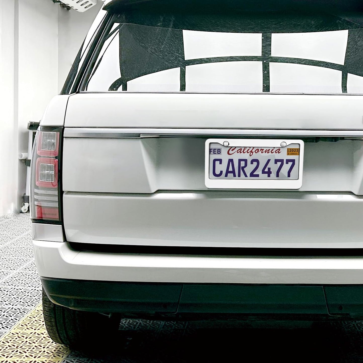 2PCS Chrome License Plate Frame, 2 Holes Silver Stainless Steel License Plate Frames, Universal Car License Plate Holder for Man, Licence Plate Frame and Screws, by Lengnoyp