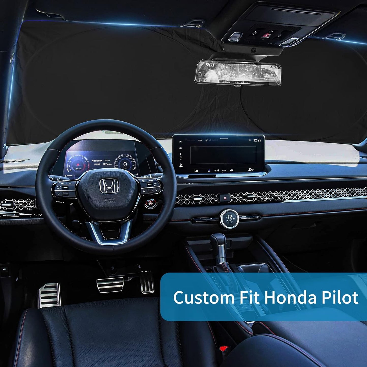 Windshield Sun Shade for Honda Pilot 2016-2025 2026 Windshield Cover, Front Window Sunshades Sun Visor for Pilot EX-L Special Edition Elite Black Edition Touring Car Accessories