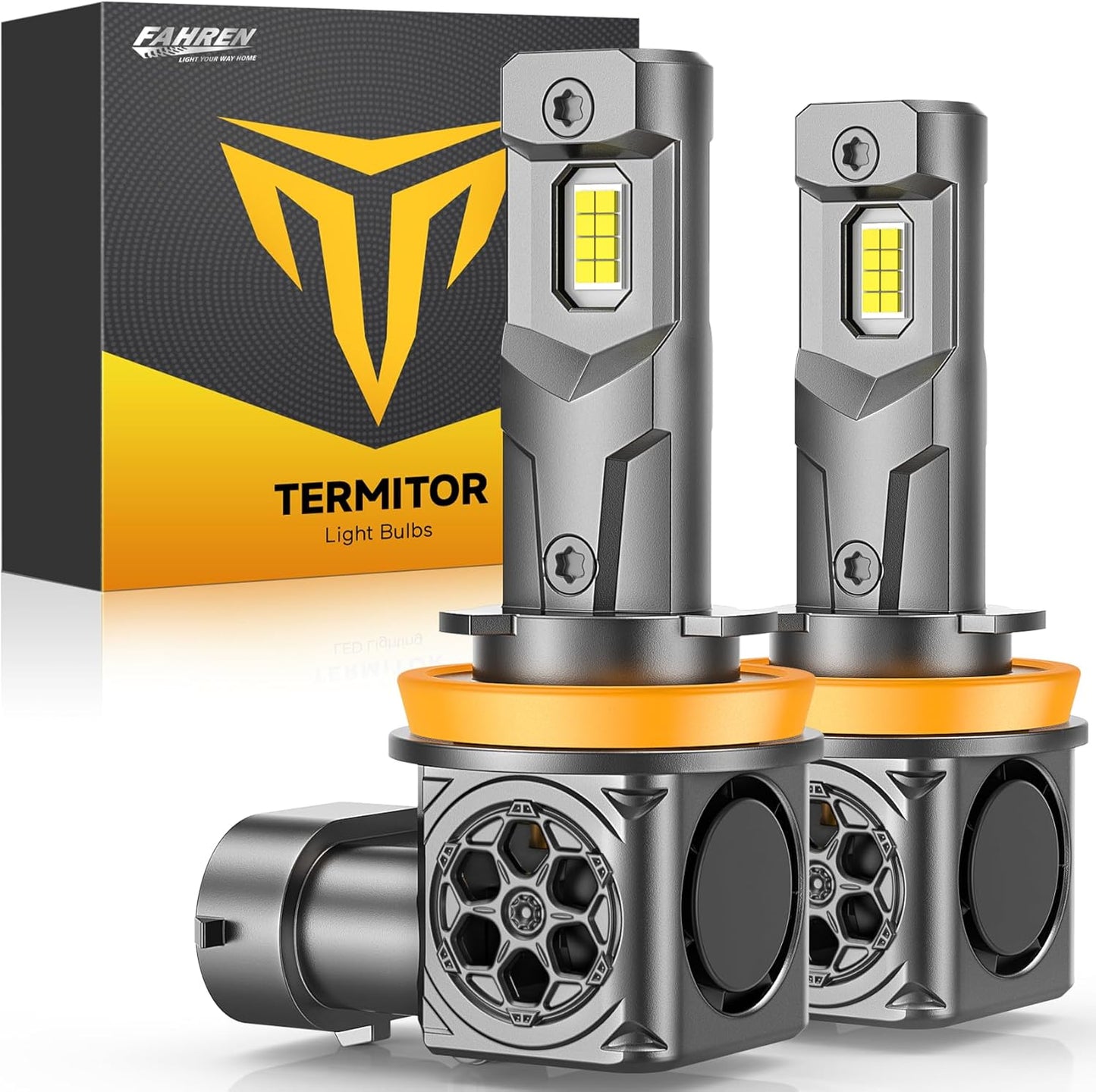 H11/H9/H8 LED Bulbs, [ 𝟓𝐭𝐡-𝐆𝐞𝐧 & 𝐁𝐫𝐢𝐠𝐡𝐭𝐞𝐬𝐭 ] 𝟕𝟎,𝟎𝟎𝟎𝐋𝐌 𝟏𝟐𝟎𝟎% Brighter, Real 1:1 Mini Size Design, 6500K Cool White H11 Fog Bulbs, Plug and Play, CANbus Ready, Pack of 2