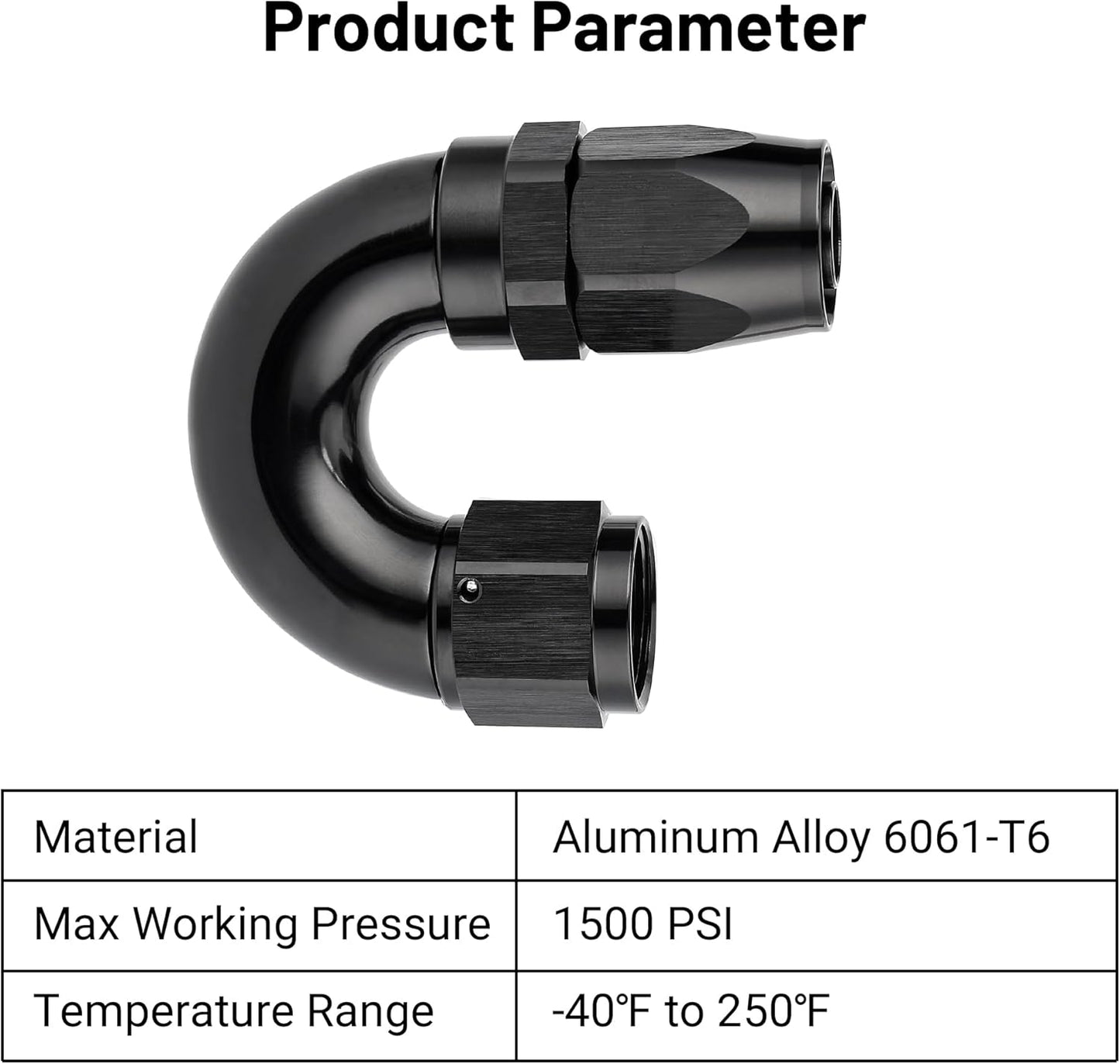 EVIL ENERGY 10AN 180 Degree One Piece Full Flow Hose End Fitting Swivel For CPE Braided Hose