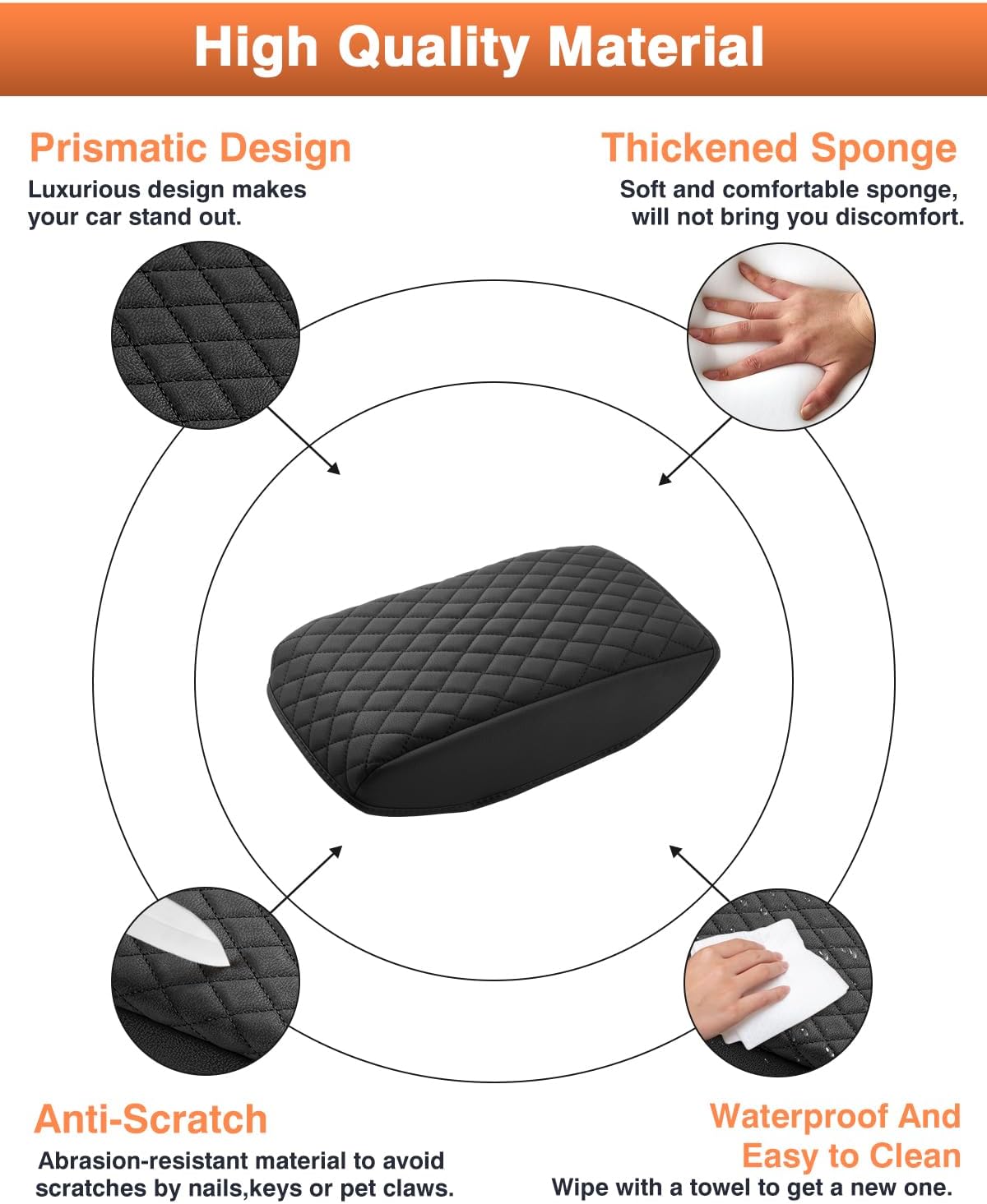 Shademax Custom for 2026 2025 Subaru Forester Center Console Cover Armrest Cover for Subaru Forester Accessories 2025 Arm Rest Cushion Pad Leather Middle Console Cover Armrest Seat Box Protector