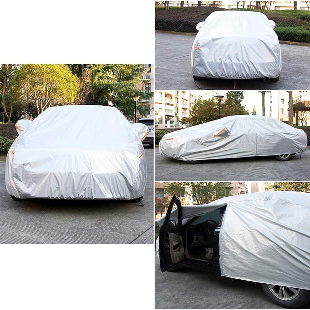 Kayme 6 Layers Car Cover Custom Fit for BMW 3 Series 320i 325i 328i 330i 335i (2013-2025) Waterproof All Weather for Automobiles, Outdoor Full Cover Rain Sun UV Protection.Silver