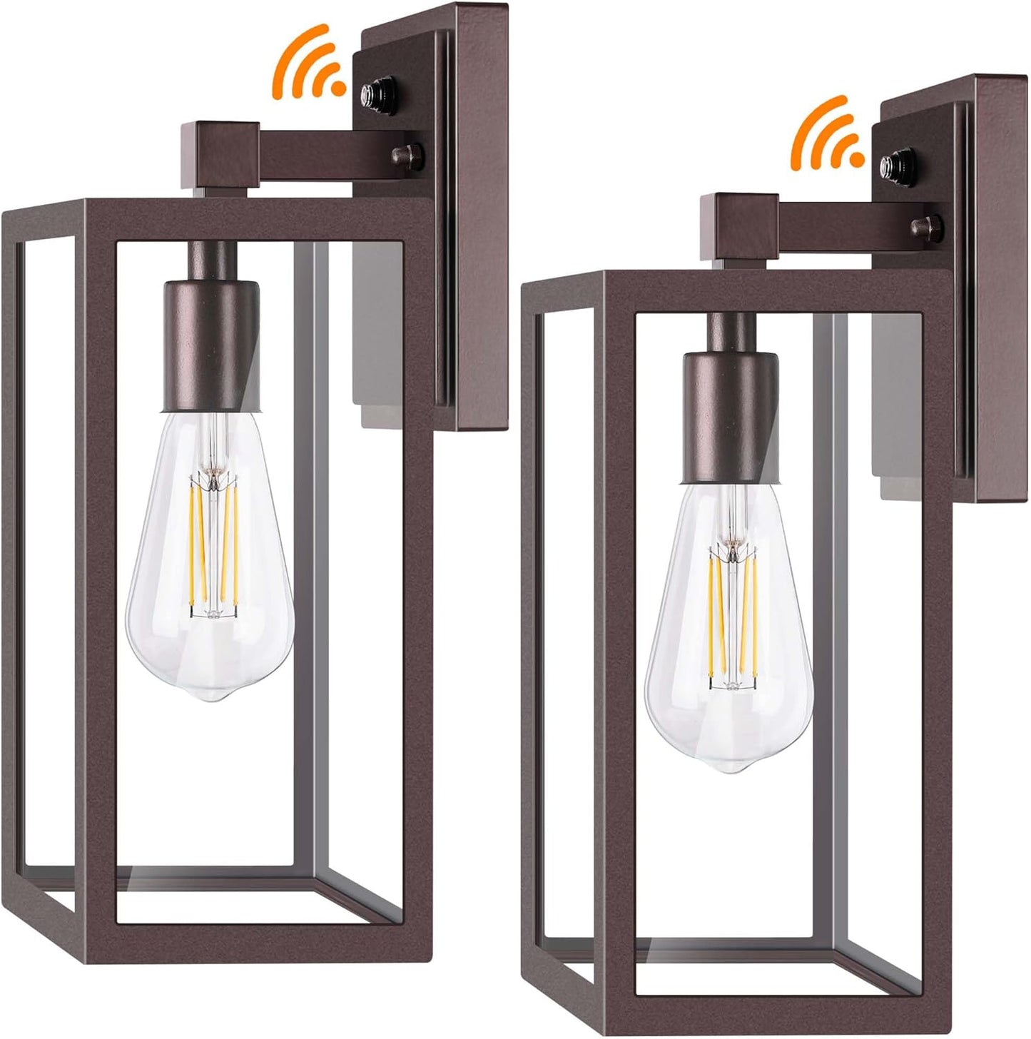 Dusk to Dawn Outdoor Lighting Fixtures for House, ORB Sensor Porch Exterior Lights Wall Mount, Anti-Rust Wall Light, Wall Sconce Lamp, Waterproof Wall Lantern for Garage, 2-Pack