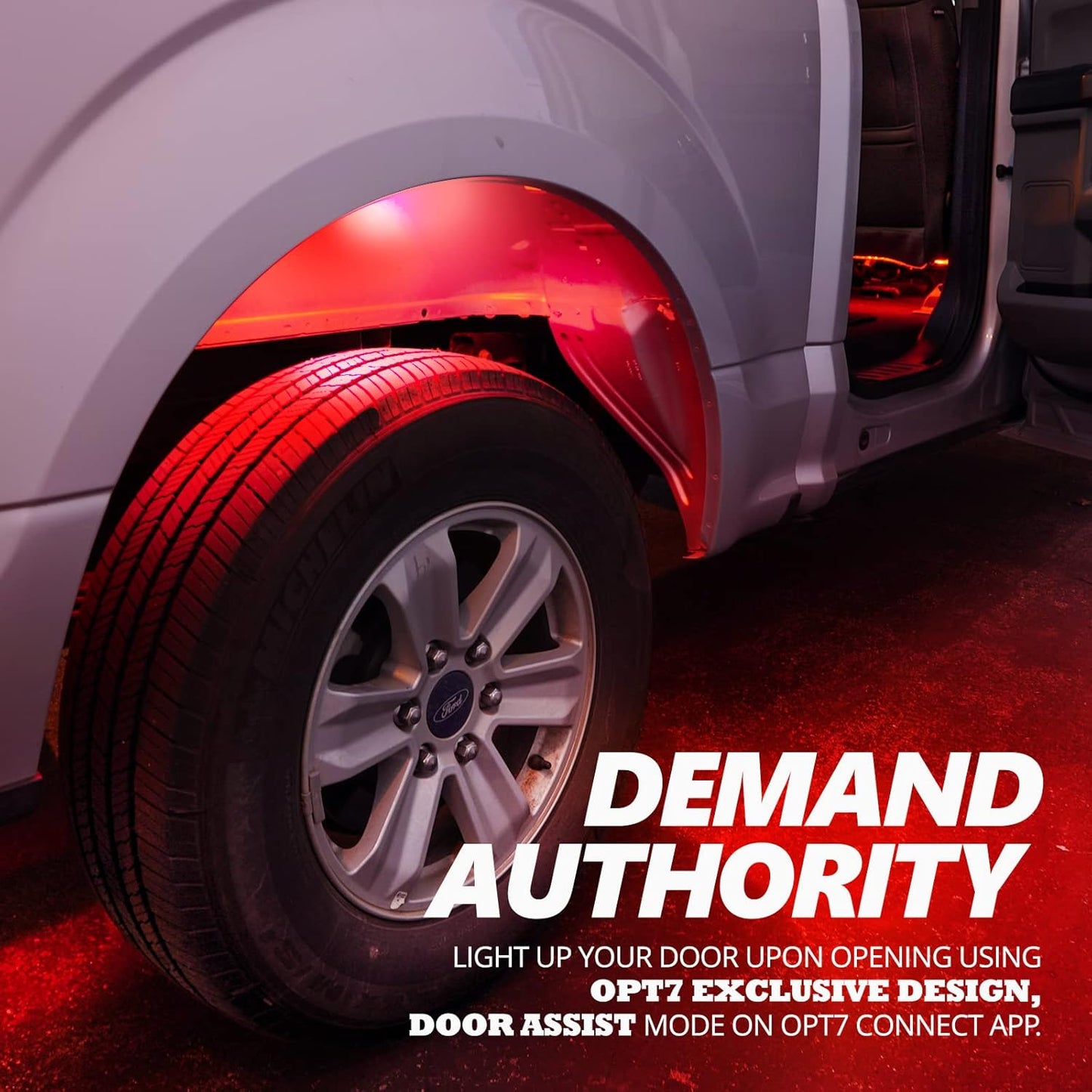 OPT7 Quantum Pro RGBW LED Rock Lights with Bluetooth APP and Remote Control, 4 Pods Wide Angle Multicolor Neon Underglow Lighting Kit with Extension Wire, IP68 Waterproof for Offroad Truck ATV UTV SUV