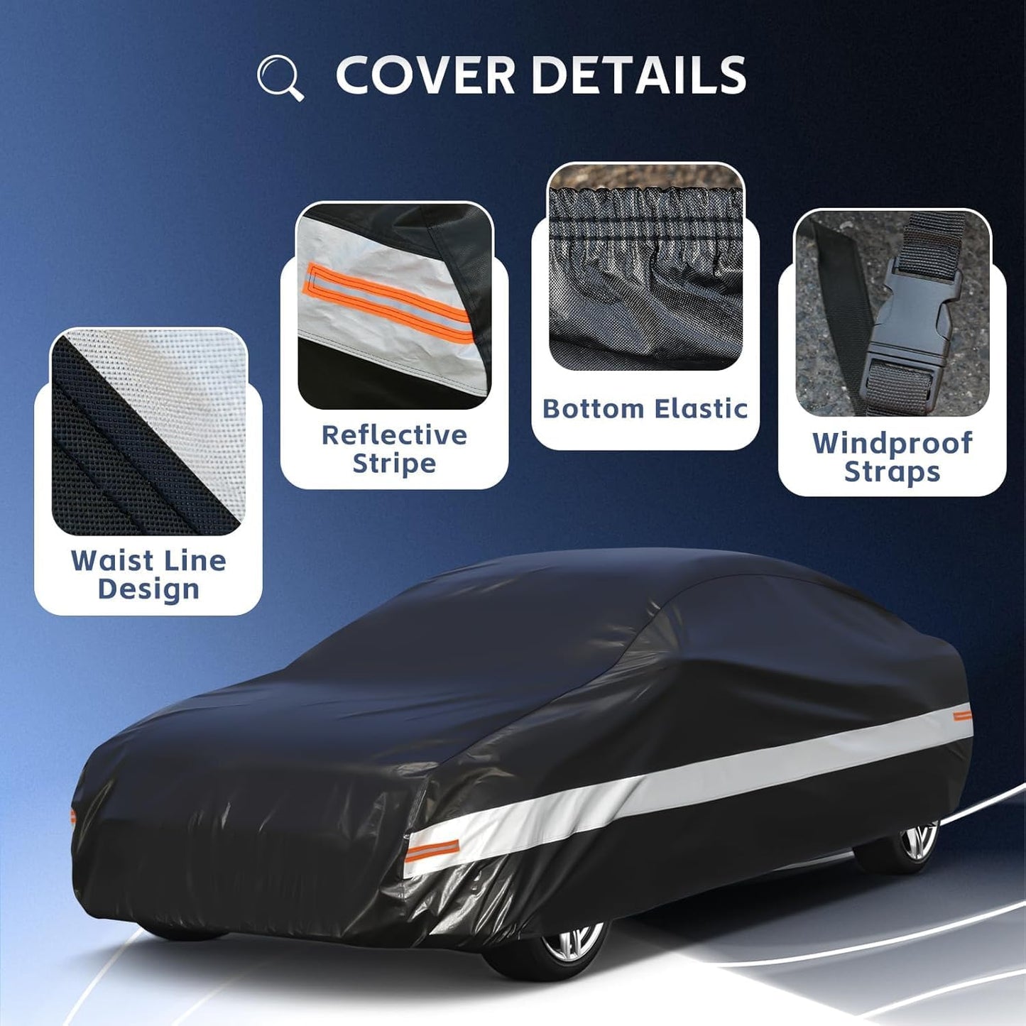 10 Layers Car Cover Custom Fit for Subaru BRZ (2012-2025)/Toyota 86(2012-2021), Waterproof All Weather for Automobiles, Outdoor Full Cover Sun Dust Rain Protection with Cotton. Black