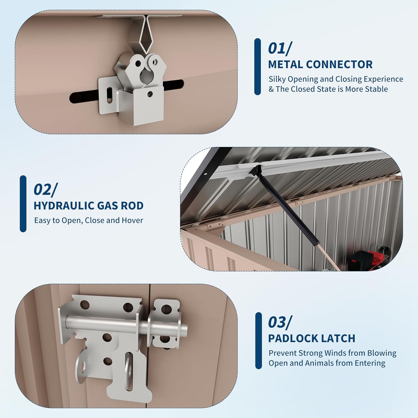 3x6 FT Garbage Bin Shed Stores, Outdoor Trash Can Storage 2 Binsgarbage Bin Storage Shed, Metal Trash Shed Waterproof Outside Storage