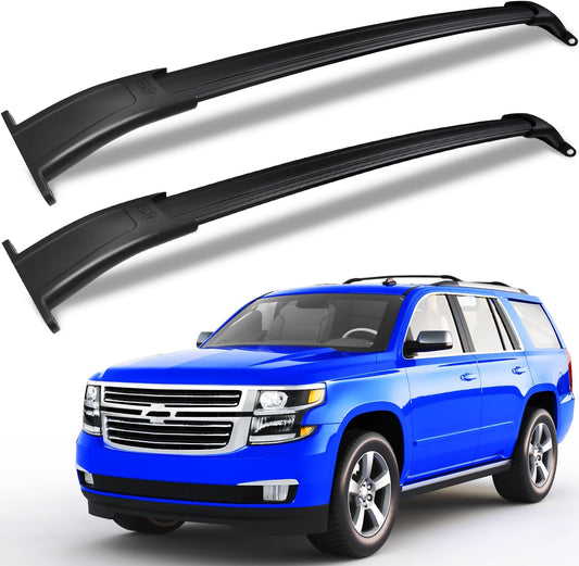 KINGGERI 220lbs Roof Rack Cross Bars Compatible with Chevrolet Tahoe & Suburban, GMC Yukon & Yukon XL, Cadillac Escalade & Escalade ESV 2015-2020, Heavy Duty Aluminum Roof Rails Crossbars All Metal
