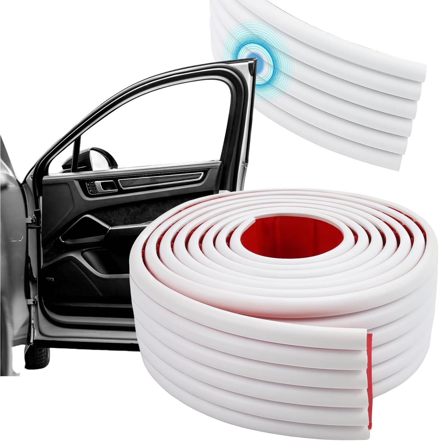 Garage Wall Protector, zxbaers Strong Self-Adhesive Rubber Bumper Protectors for Car SUV Doors, Anti-Scratch and Waterproof Garage Wall Strip, 2.7in x 10FT