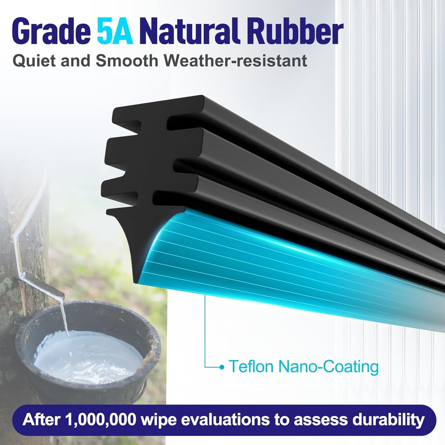 AJK Wiper Blades for Chevrolet Colorado 2015 2016 2017 2018, 2 Piece All Weather OEM Quality Automotive Replacement Windshield Wiper Blades for My Car