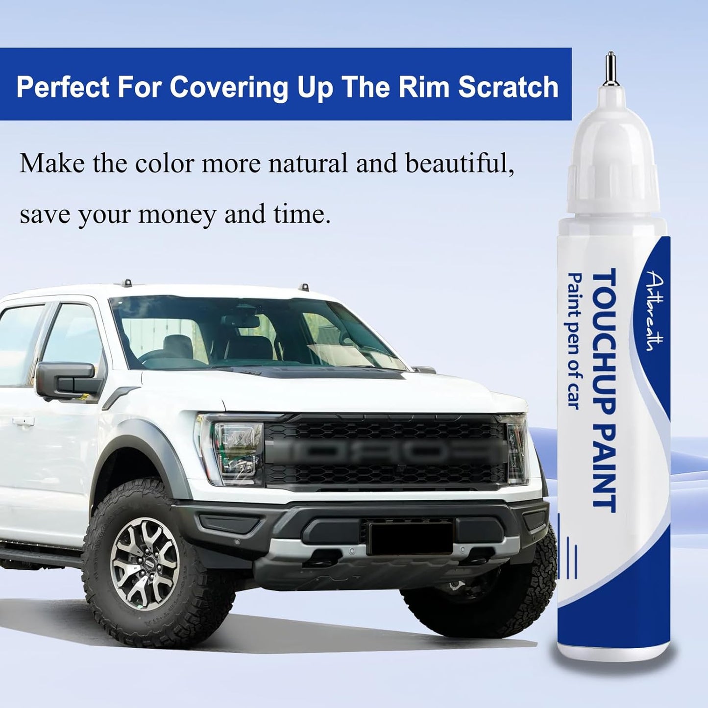 Star White Metallic Tricoat(AZ) Touch Up Paint for Ford -Exact Match–Chips and Nicks Car Paint Scratch Repair Kit Automotive Paint Pen for F-150/Mustang/Transit/Explorer/Ranger/Escape/Edge