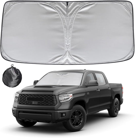 KAYZT Windshield Sun Shade for 2007-2021 Toyota Tundra Foldable Sunshade Front Window Custom Fit Car Accessories